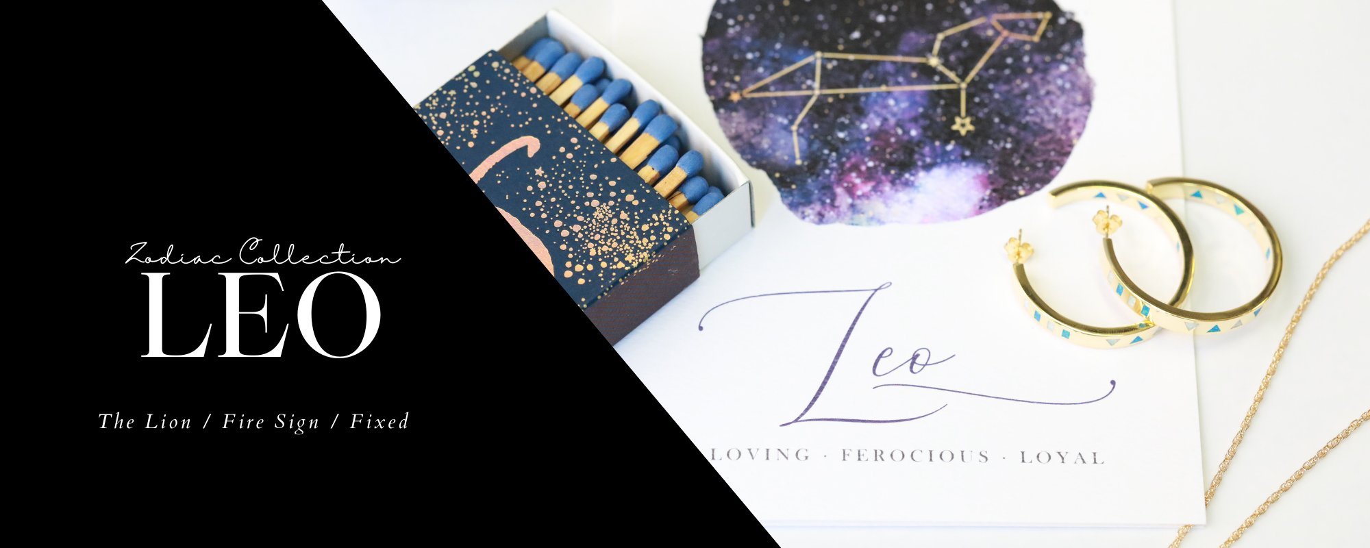 The leo zodiac sign gift collection image header