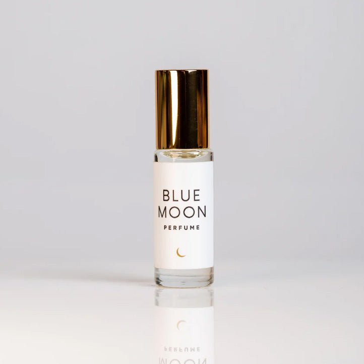 Blue Moon Gemstone Perfume Oil - Mini Roller - Pikake + Salt + Cucumber