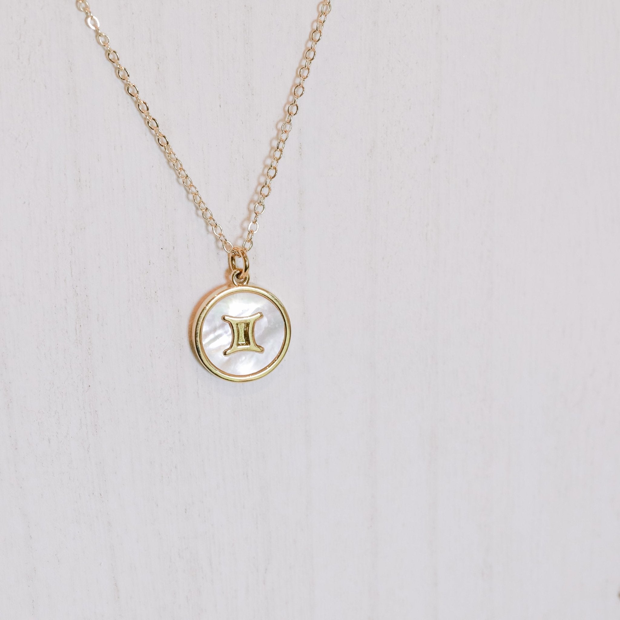 Zodiac Sign Necklace - Mother of Pearl - The Gilded Witch