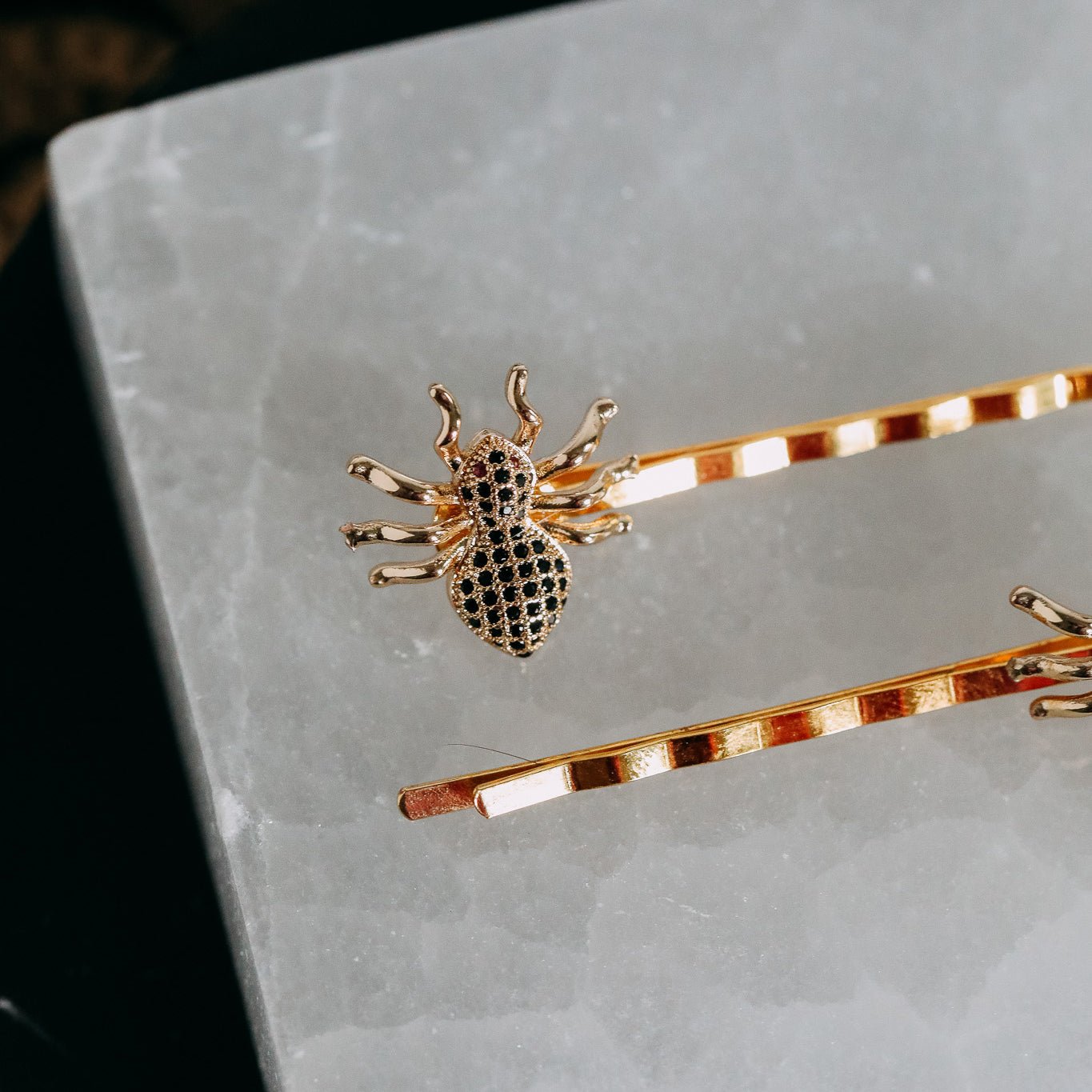 Crystal Spider Bobby Pin