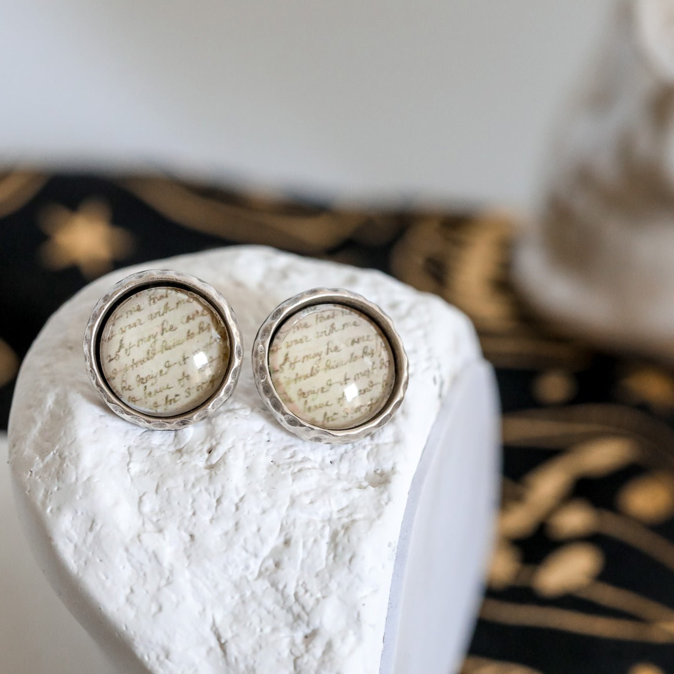 Witch City Cameo Earrings - Silver