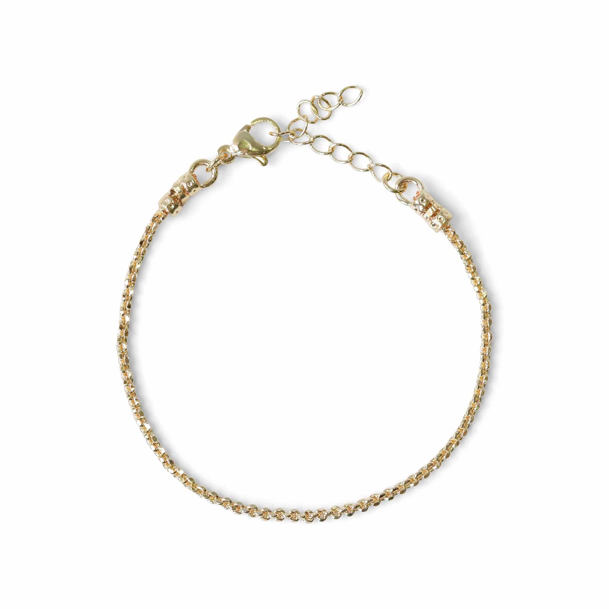 gold ribbon 14kt gold filled dainty bracelet cover image