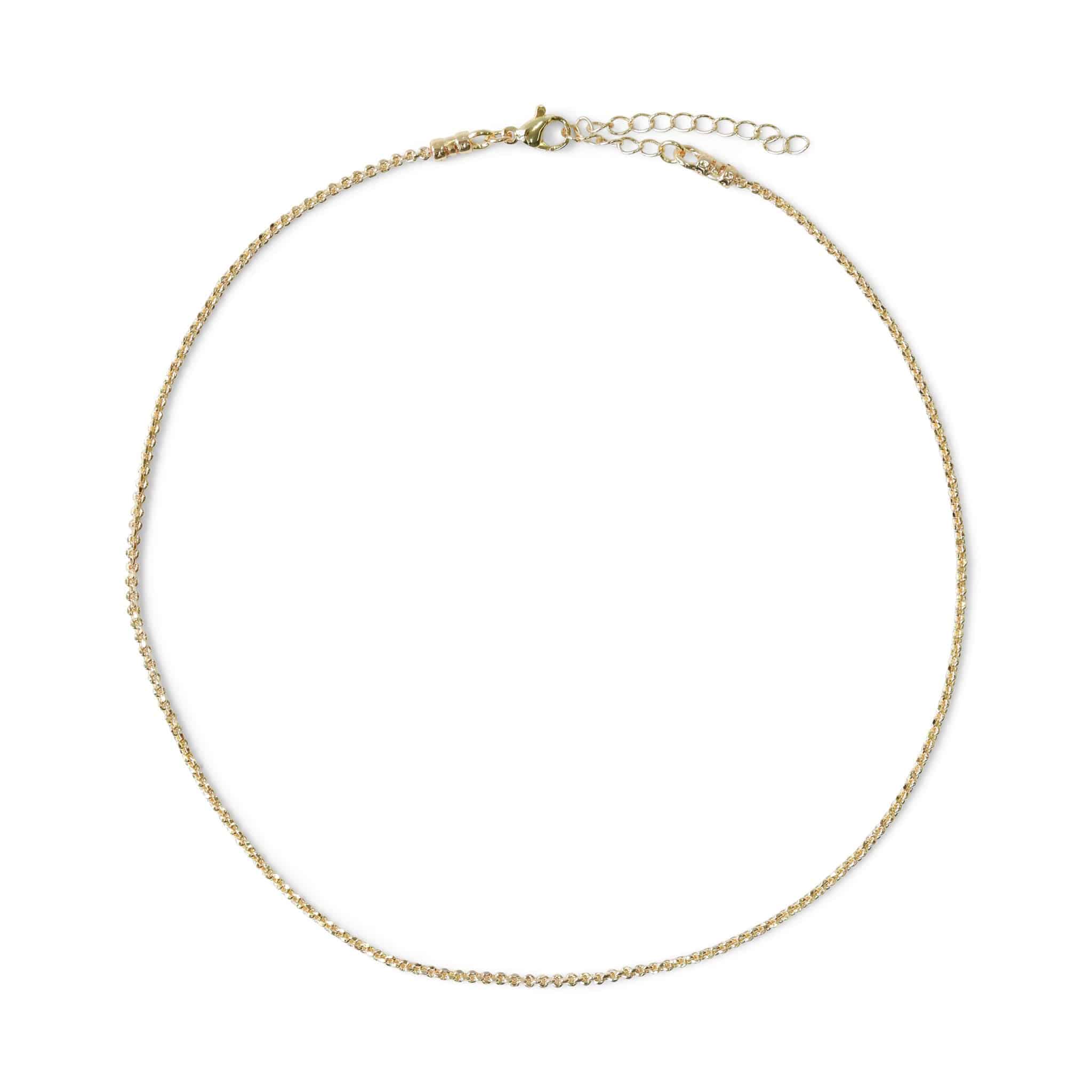 gold ribbon 14kt gold filled chain dainty necklace cover image