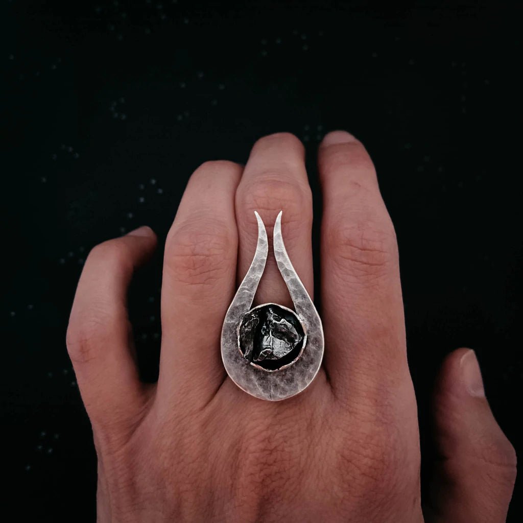 The Comet Ring - Meteorite Jewelry - The Gilded Witch