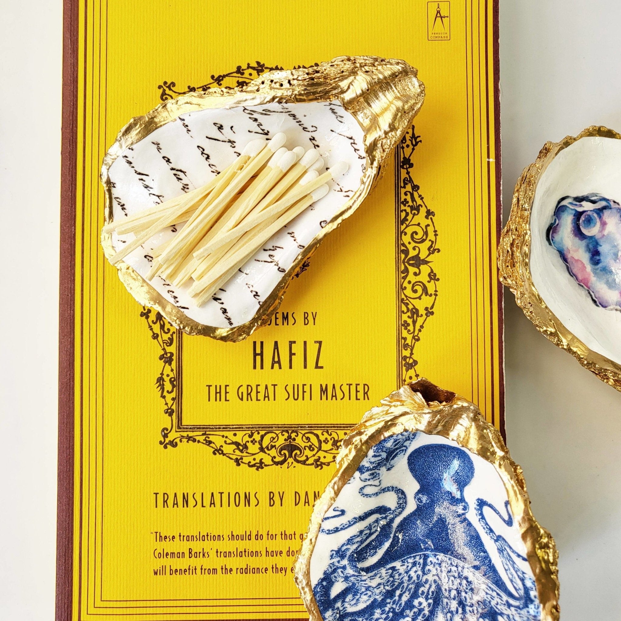 French Script Oyster Dish - The Gilded Witch