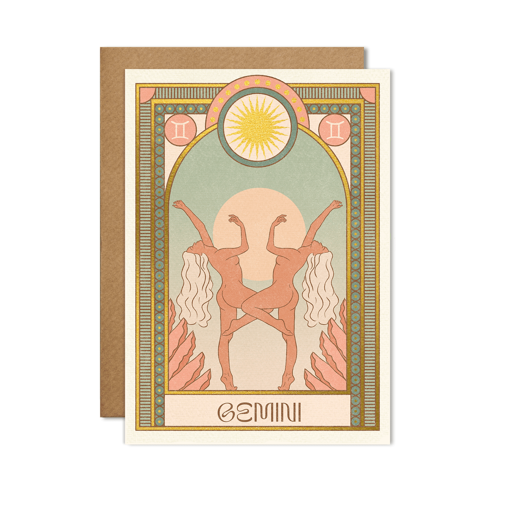 Gemini Zodiac Card - The Gilded Witch