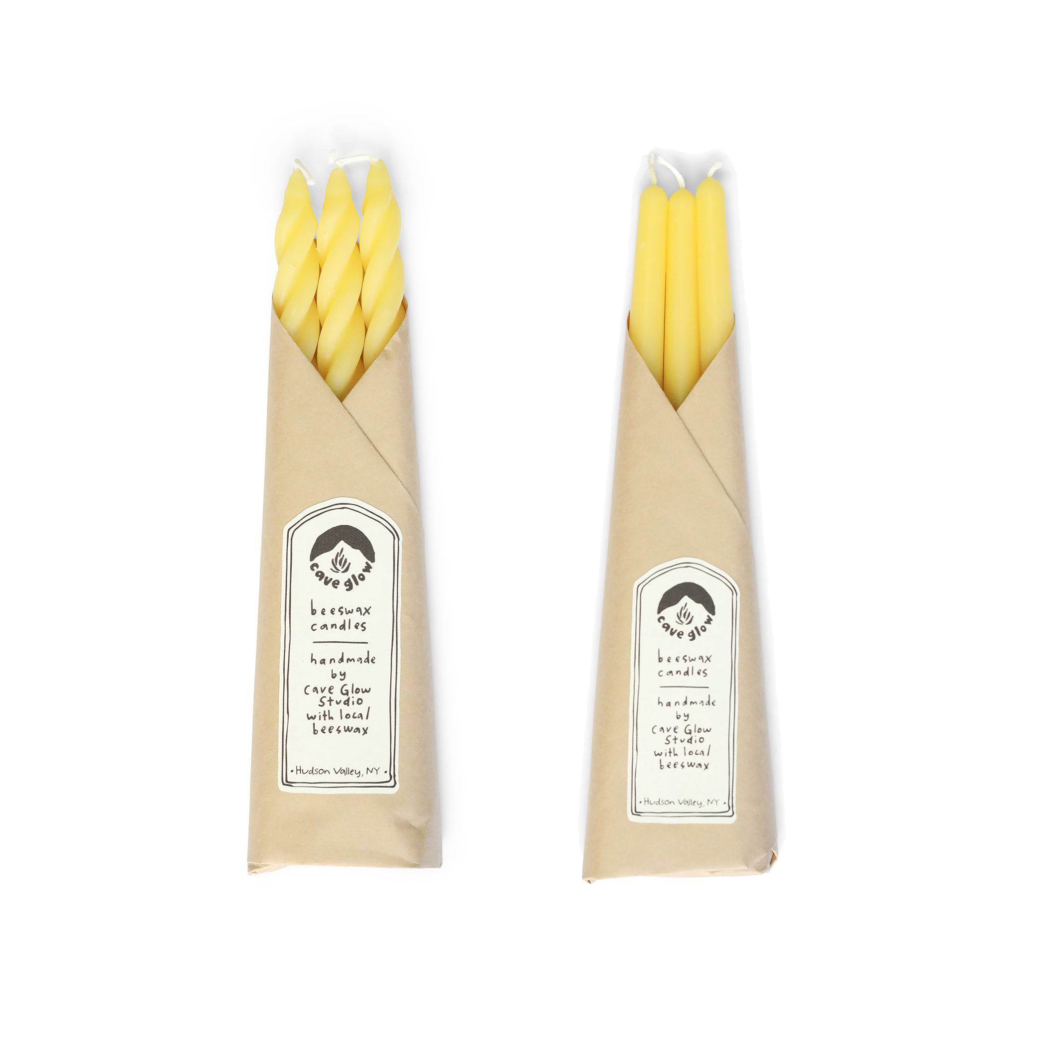 The Pure Beeswax Taper Candle -Set of 3 - The Gilded Witch