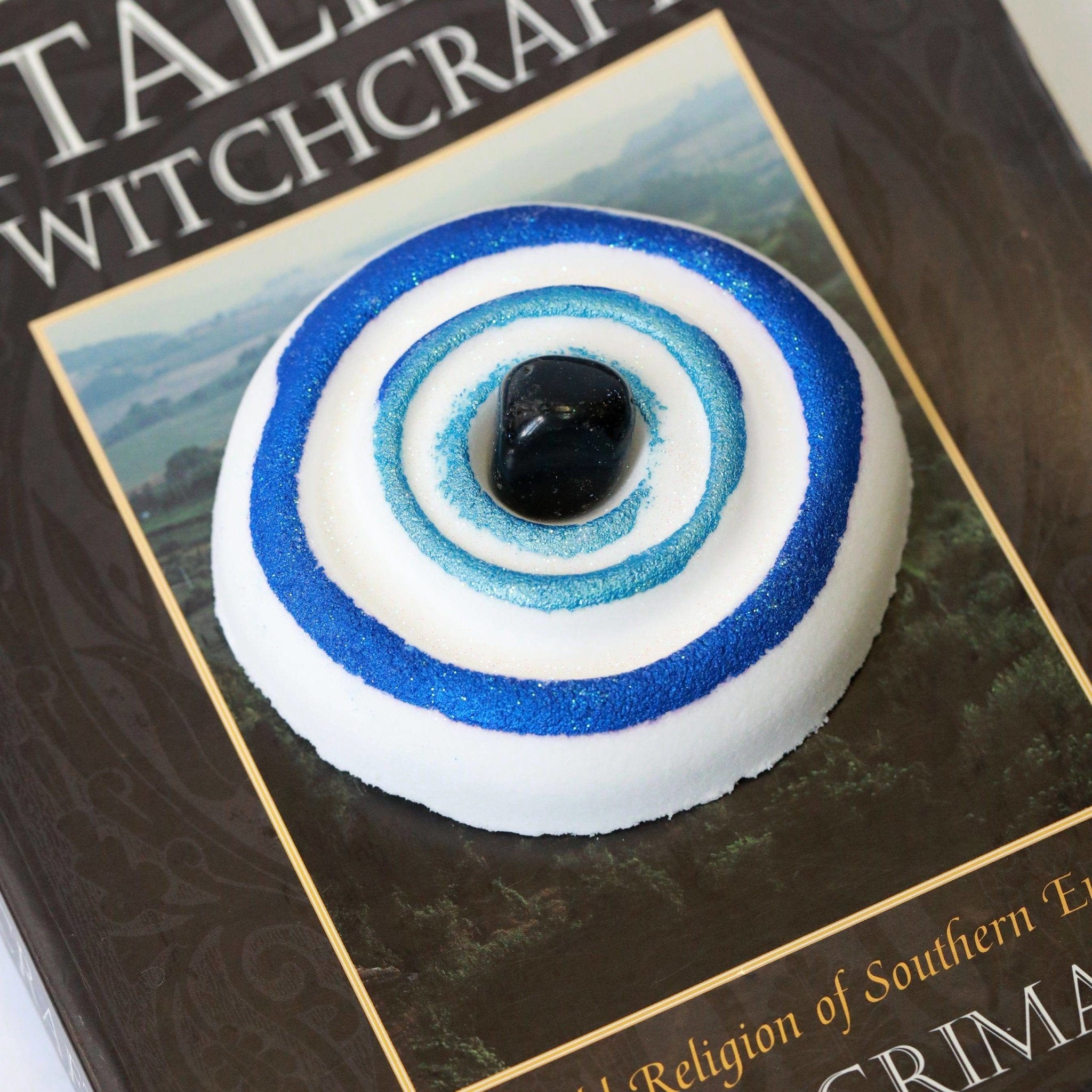 Evil Eye Protection Bath Bomb - Obsidian Crystal - The Gilded Witch