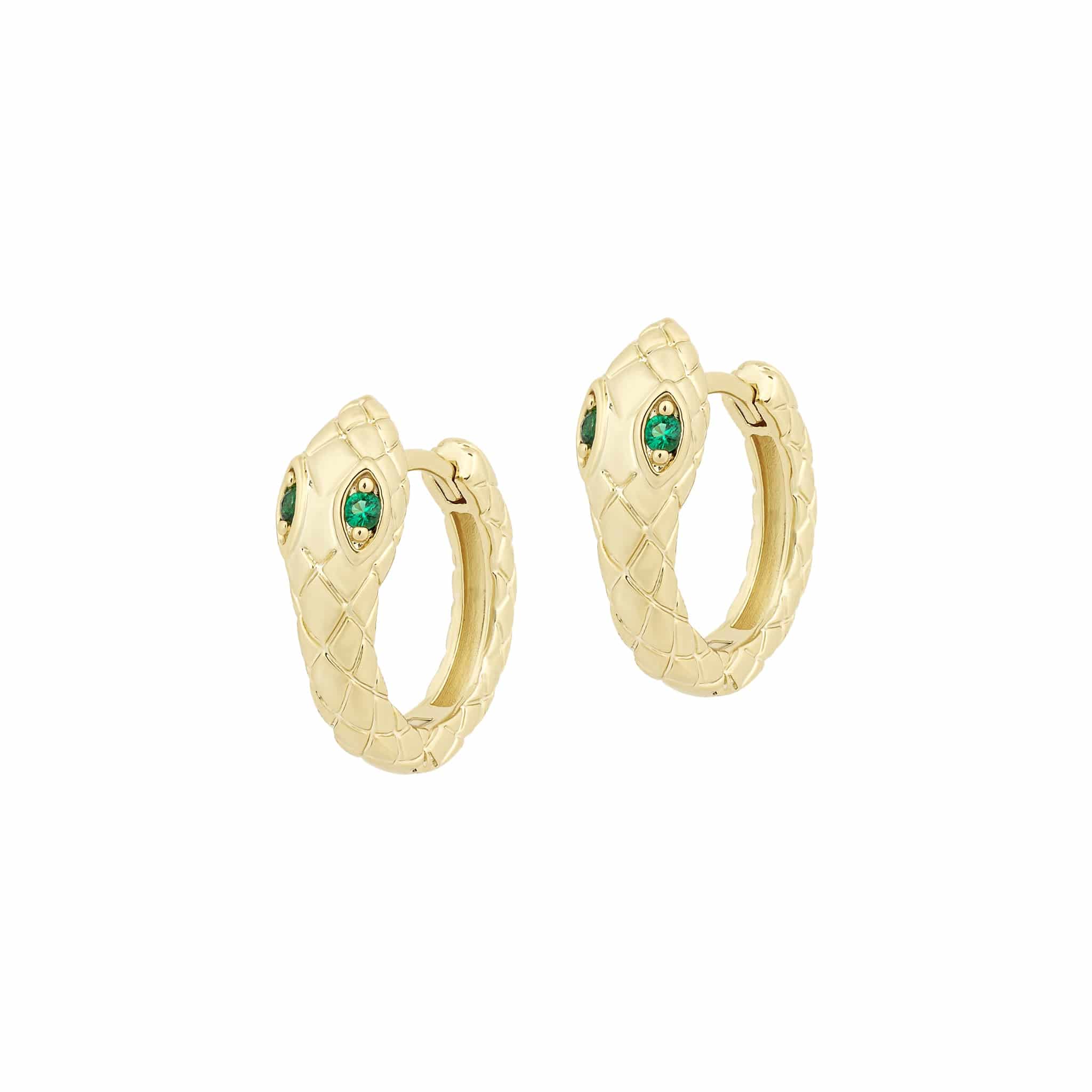 Emerald Serpent Earrings - The Gilded Witch