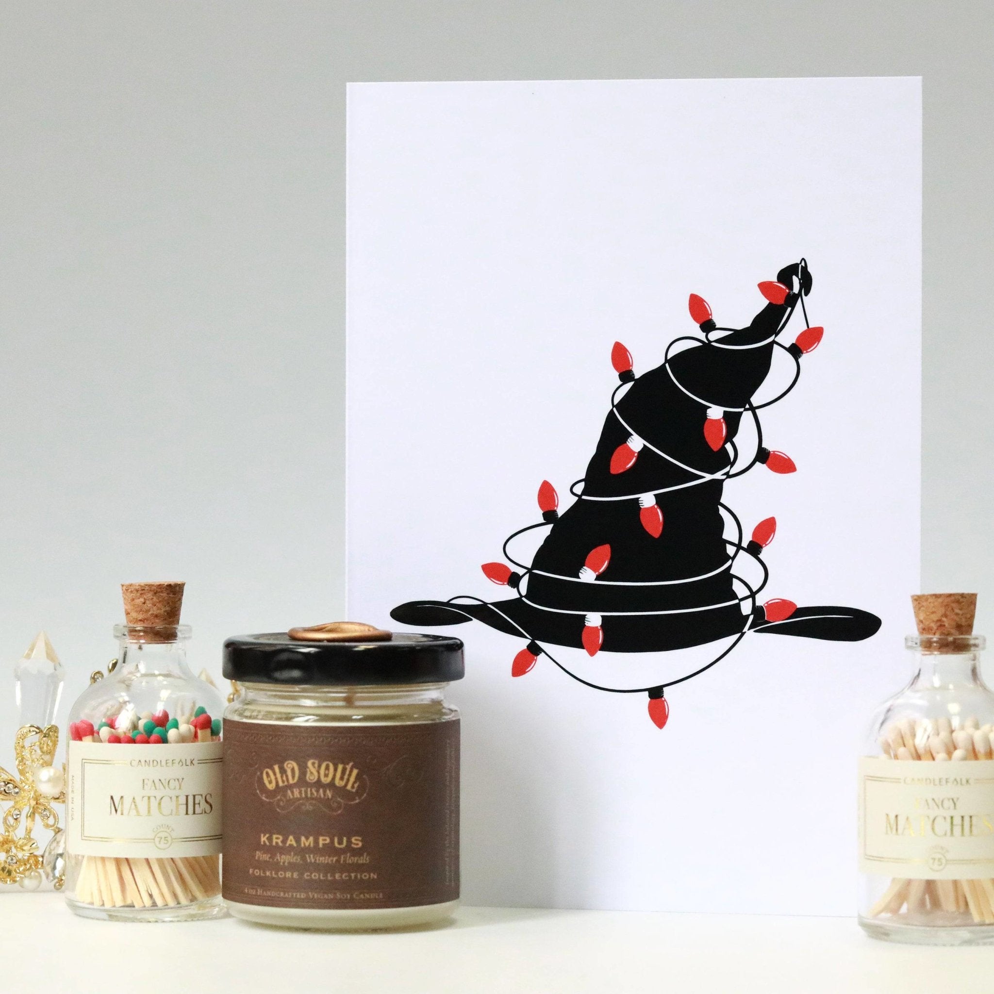 Witchmas Lights Holiday Card - The Gilded Witch