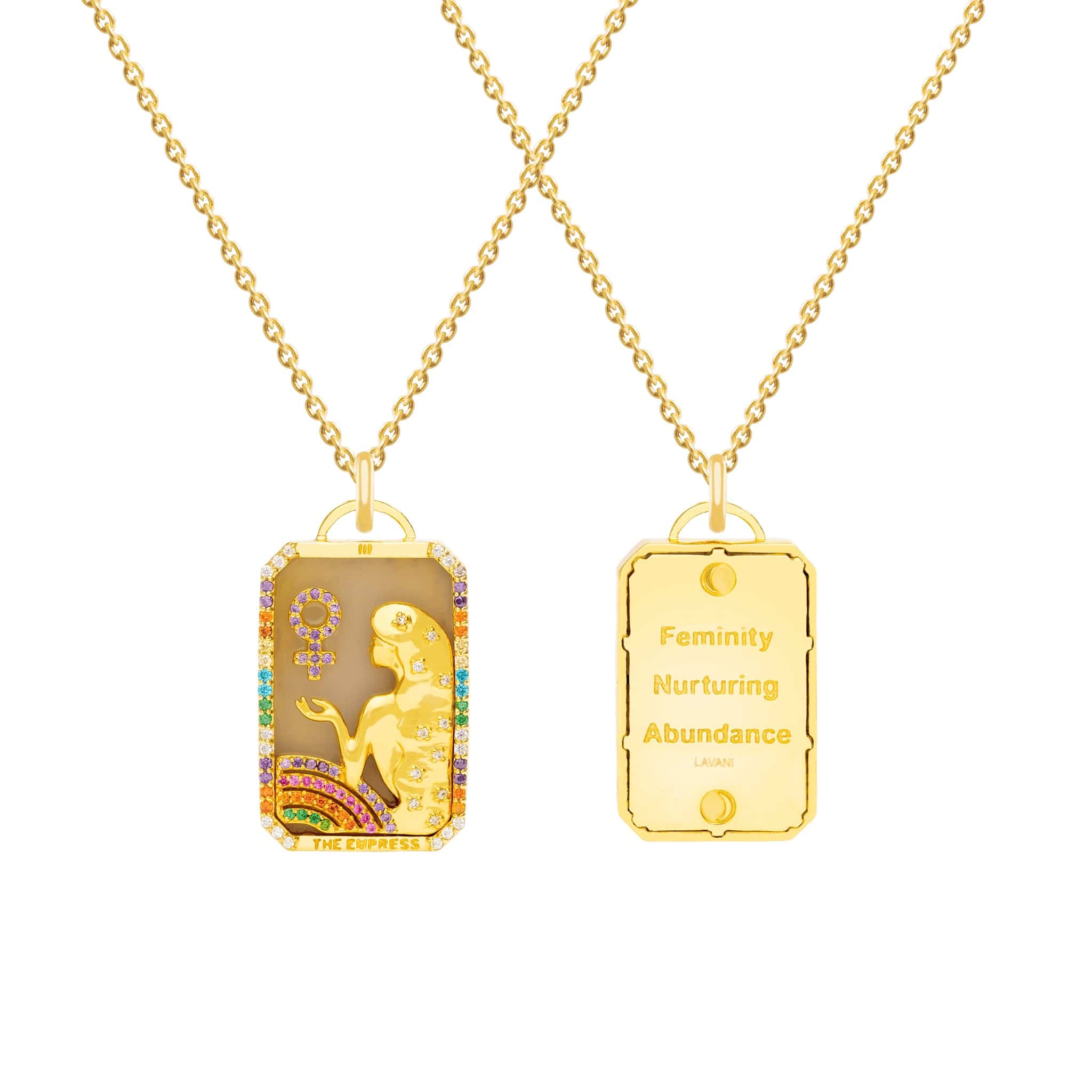 The Empress Tarot Card Pendant Necklace - The Gilded Witch