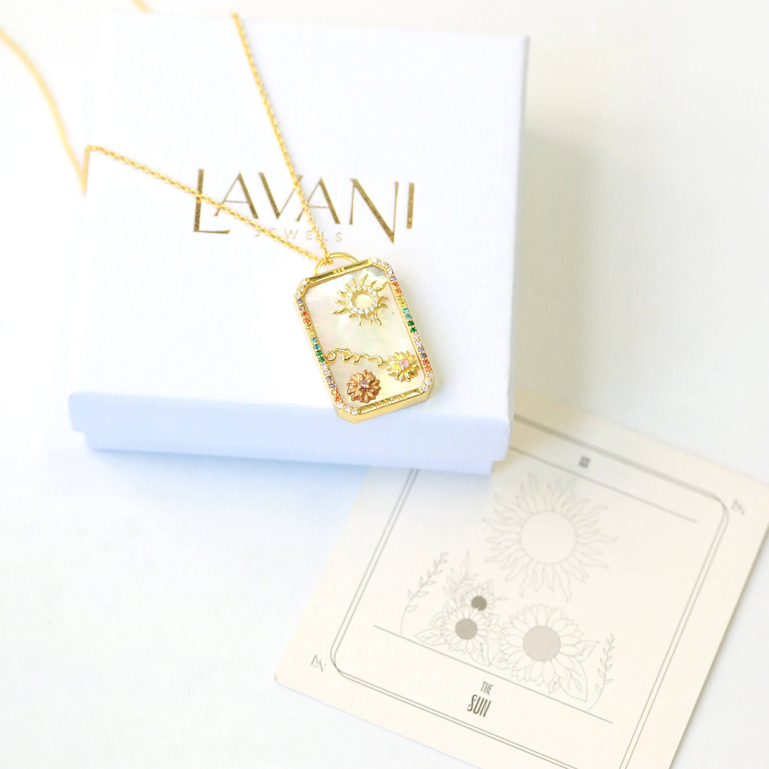 The Sun Tarot Card Pendant Necklace - The Gilded Witch