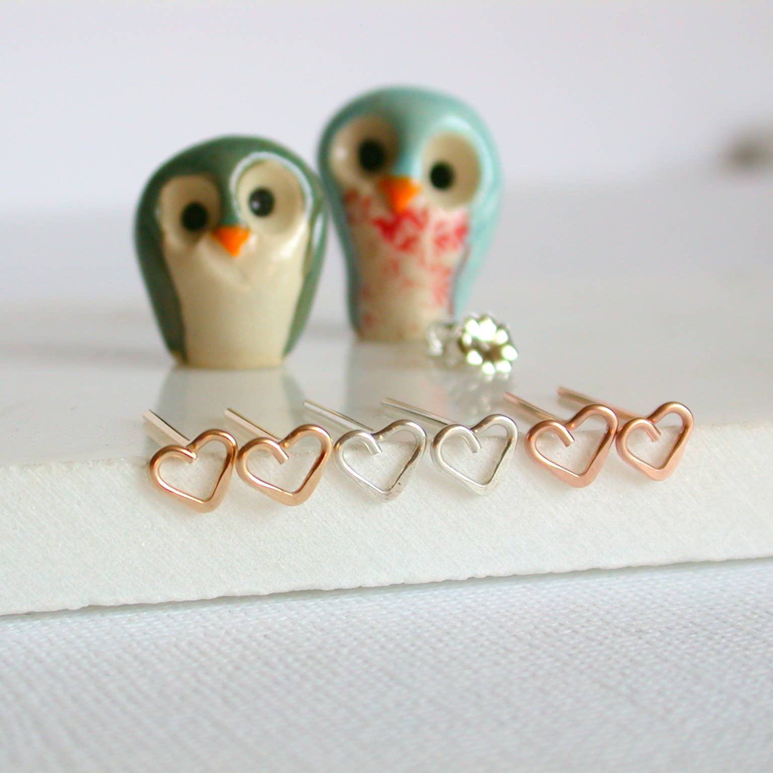 Itty Bitty Heart Studs - The Gilded Witch