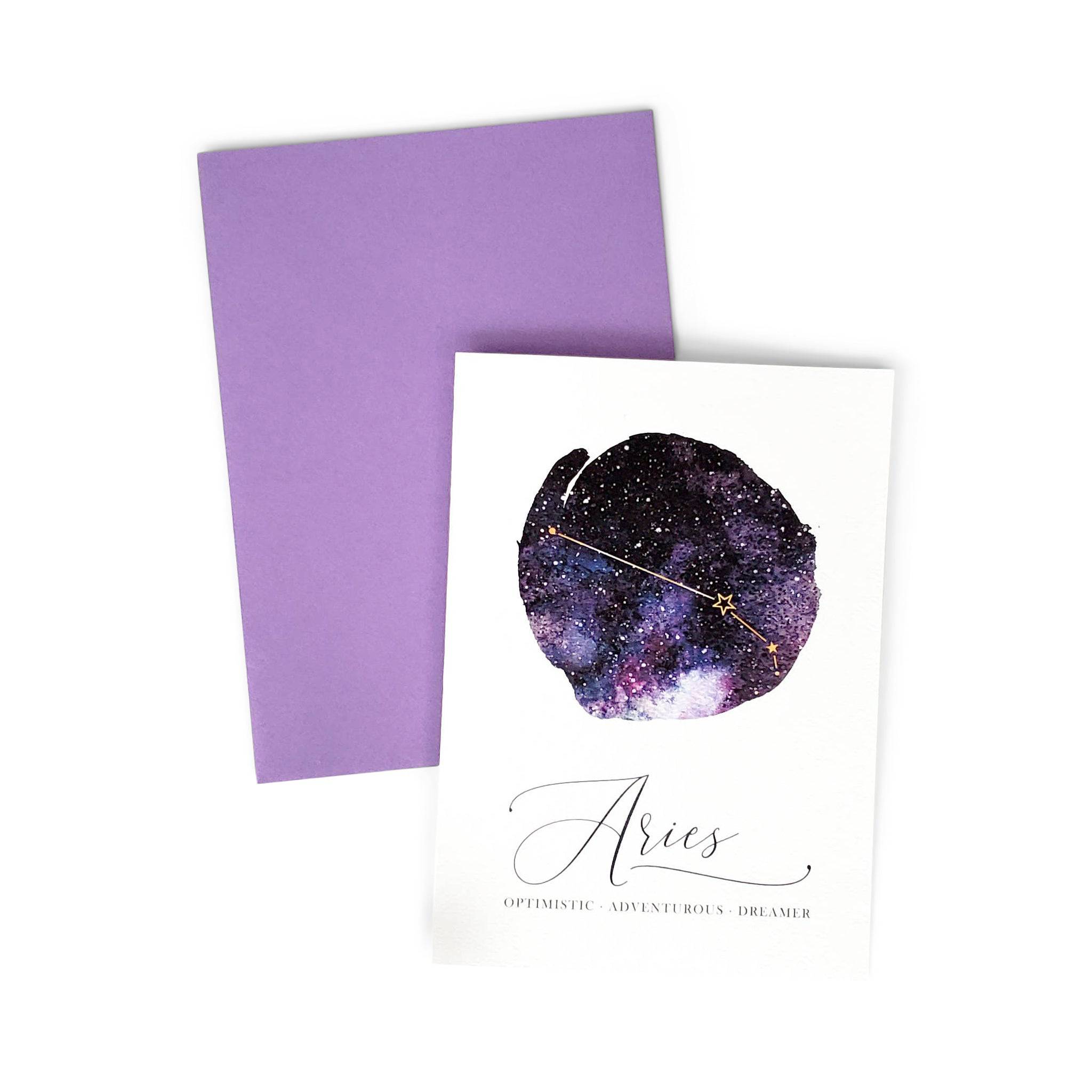 Aries Zodiac Birthday Card - The Gilded Witch