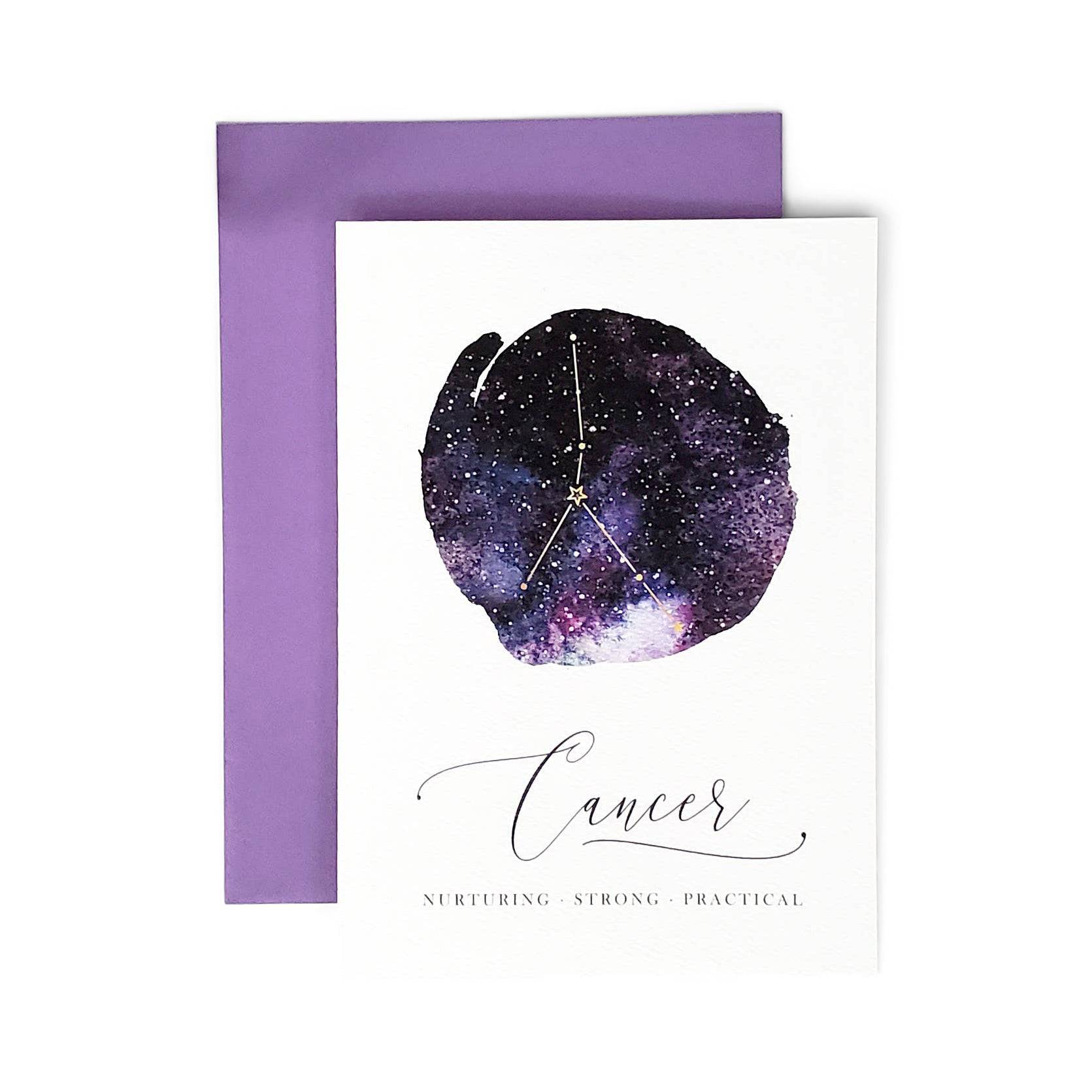 Cancer Zodiac Birthday Card - The Gilded Witch