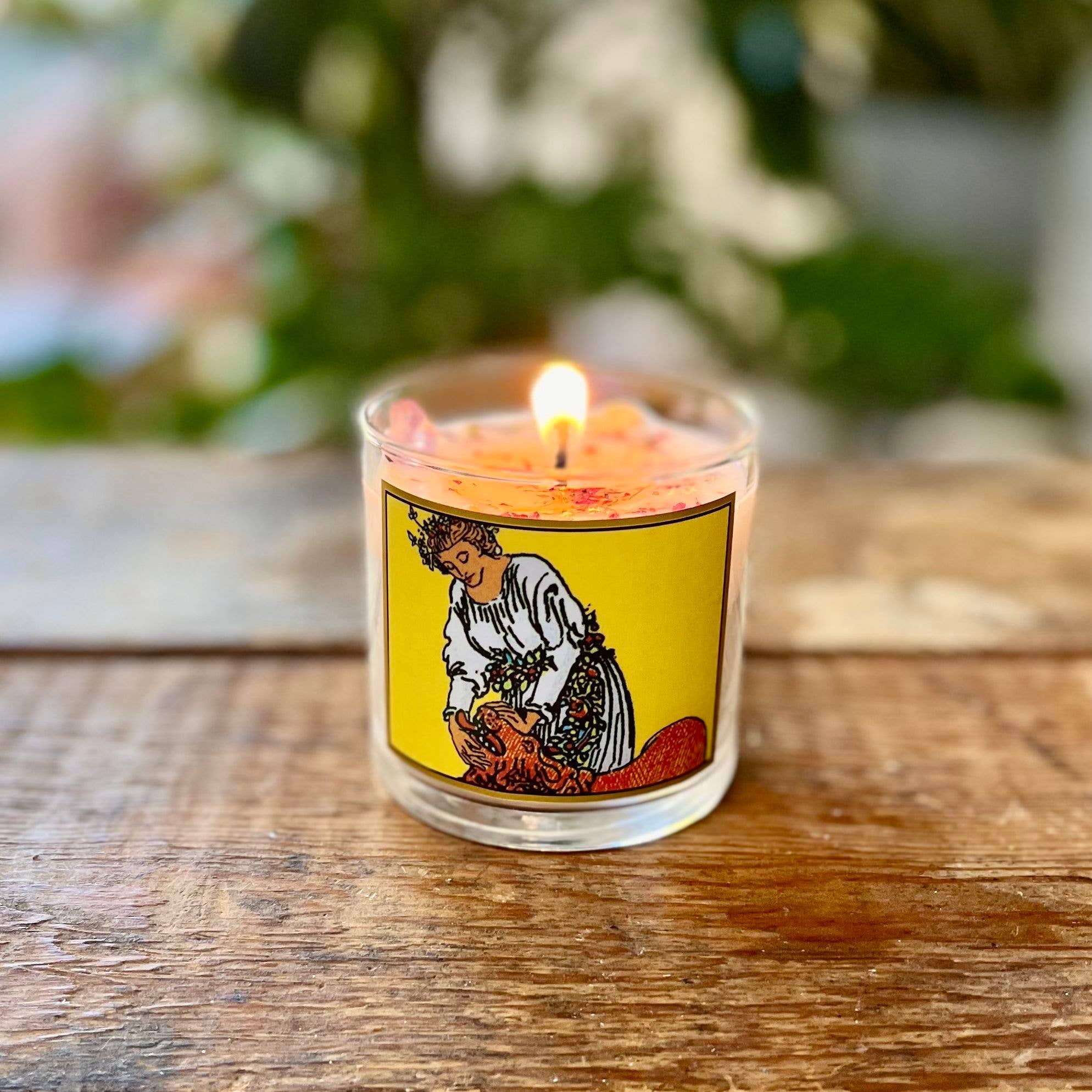 Strength Tarot Card Candle - The Gilded Witch