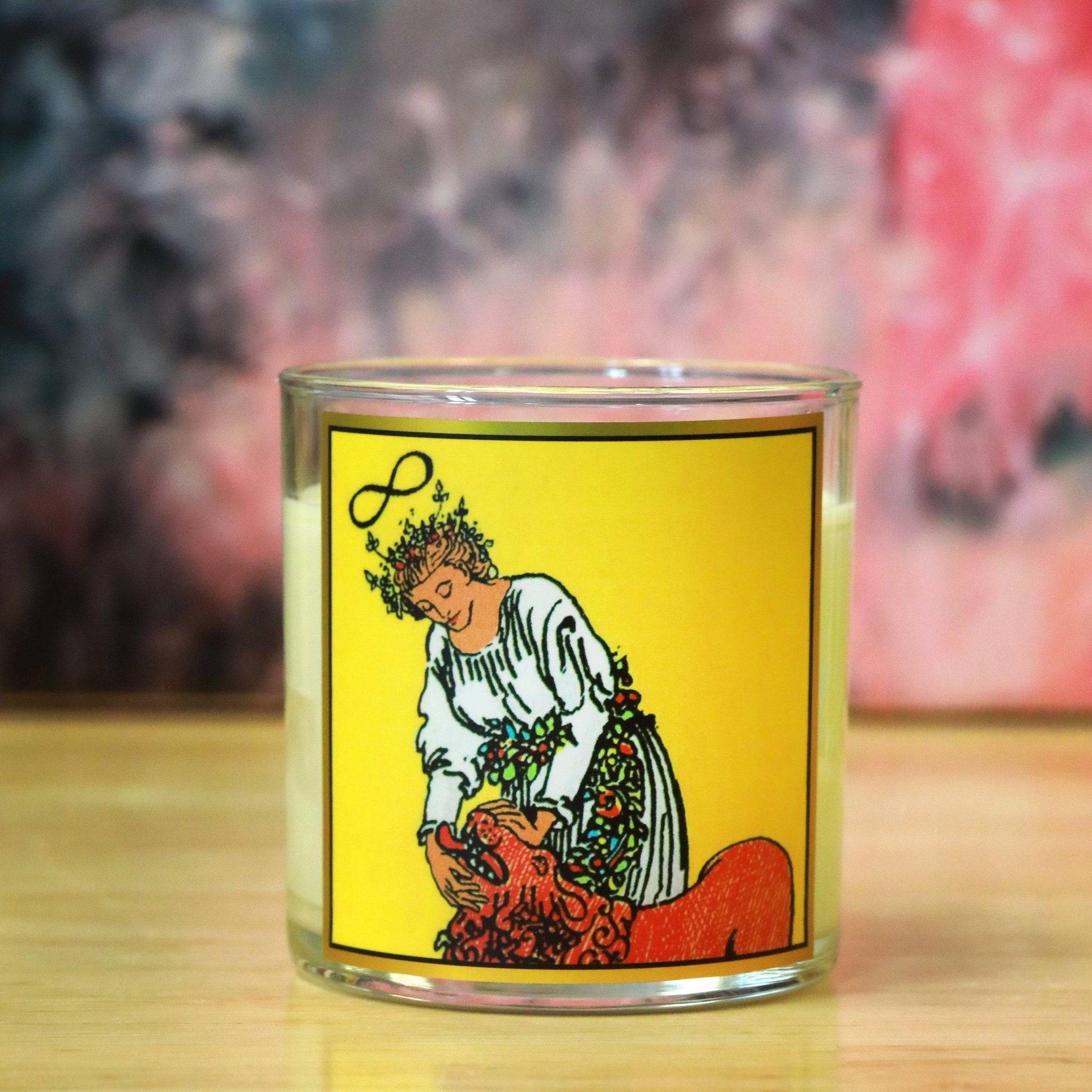 Strength Tarot Card Candle - The Gilded Witch