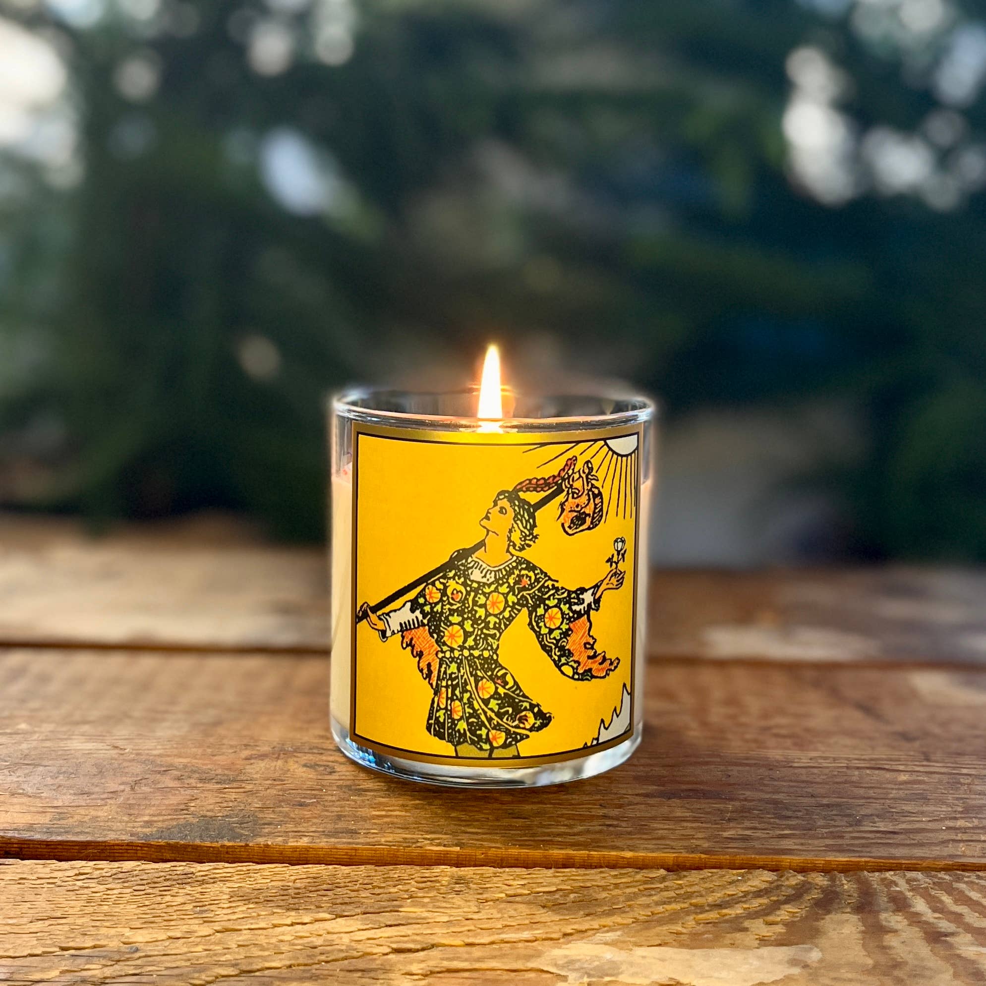 The Fool Tarot Card Candle - The Gilded Witch