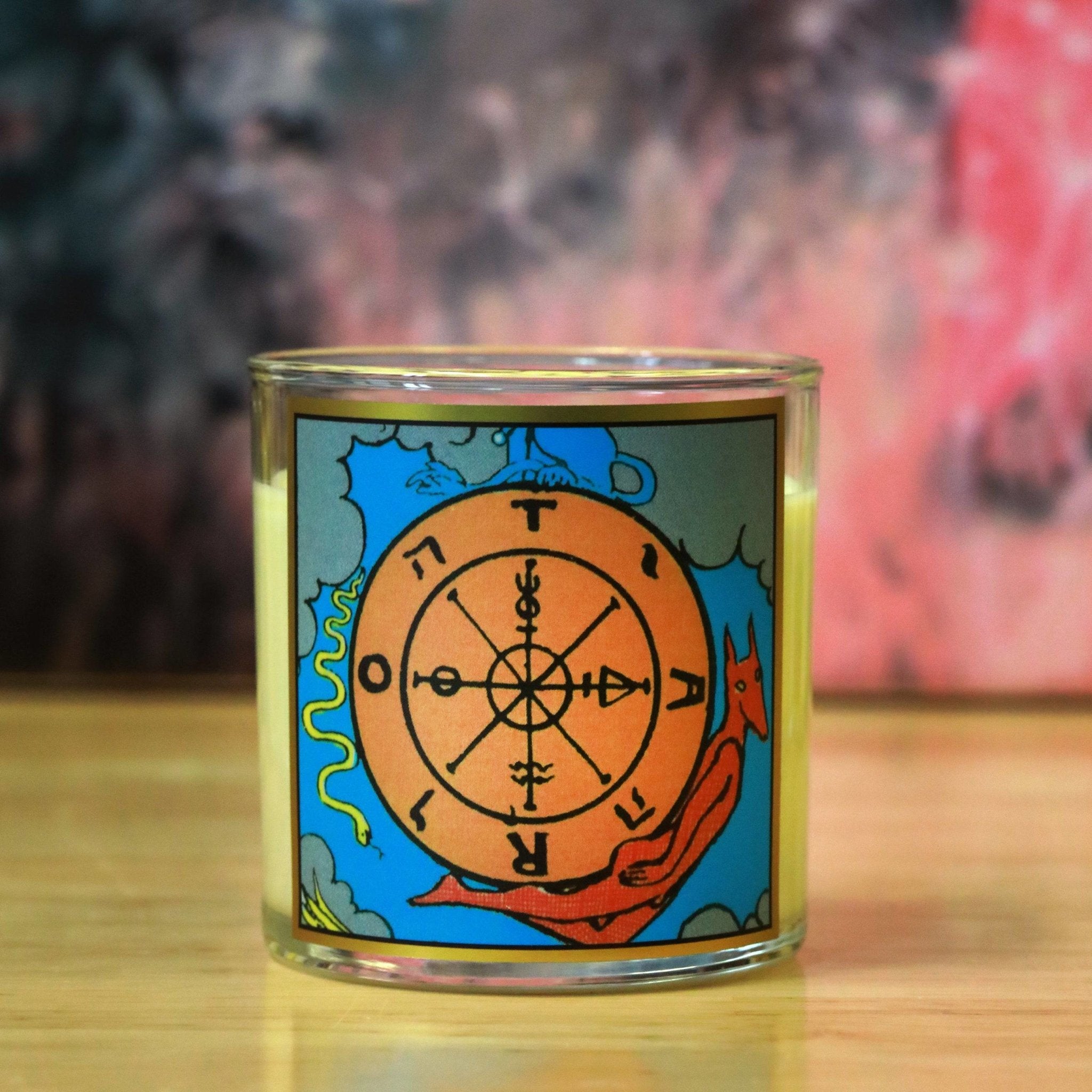 Wheel of Fortune Tarot Candle - The Gilded Witch