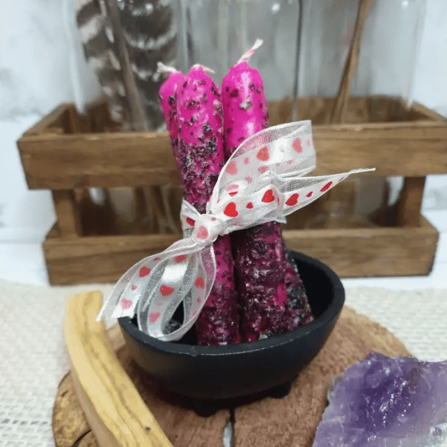 Hand-Dipped Intention Candles: Pink, White, Black - The Gilded Witch