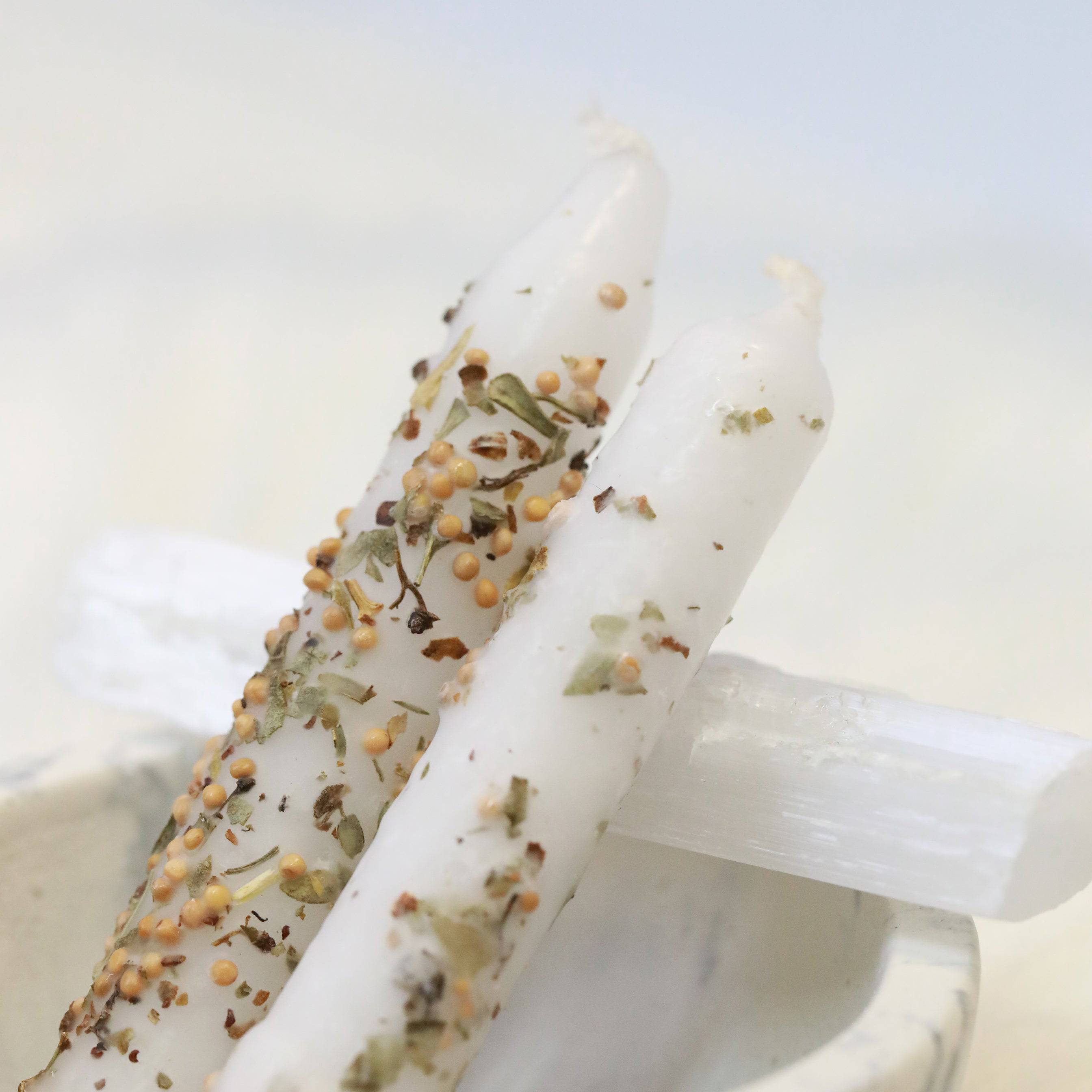 Hand-Dipped Intention Candles: Pink, White, Black - The Gilded Witch