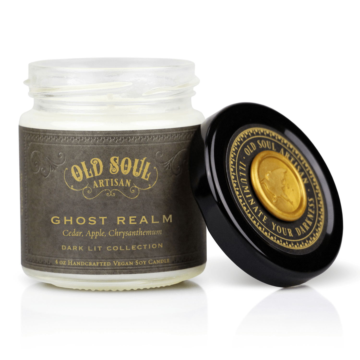 Ghost Realm Candle - Cedar & Apple - The Gilded Witch