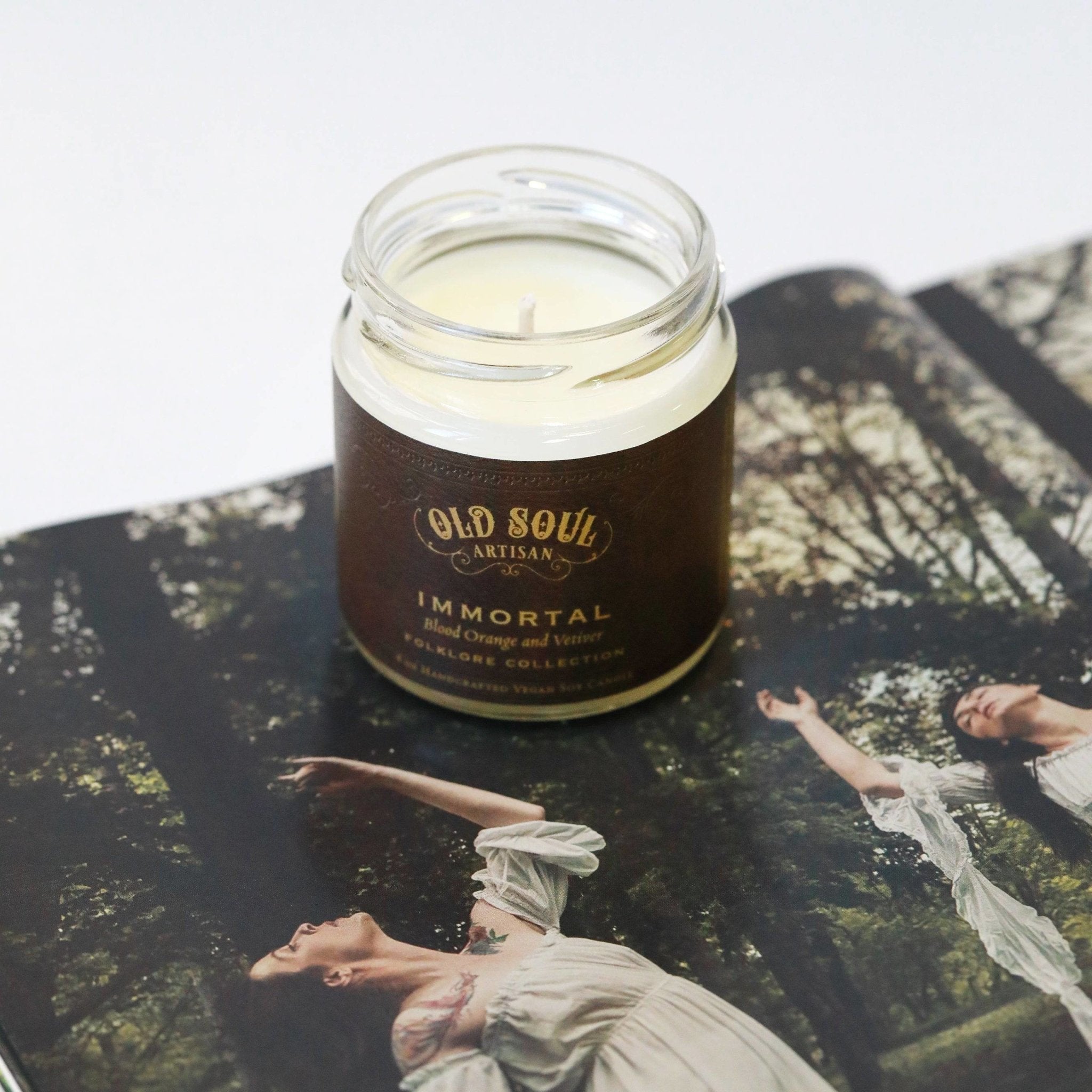 Immortal Candle - Blood Orange & Vetiver - The Gilded Witch