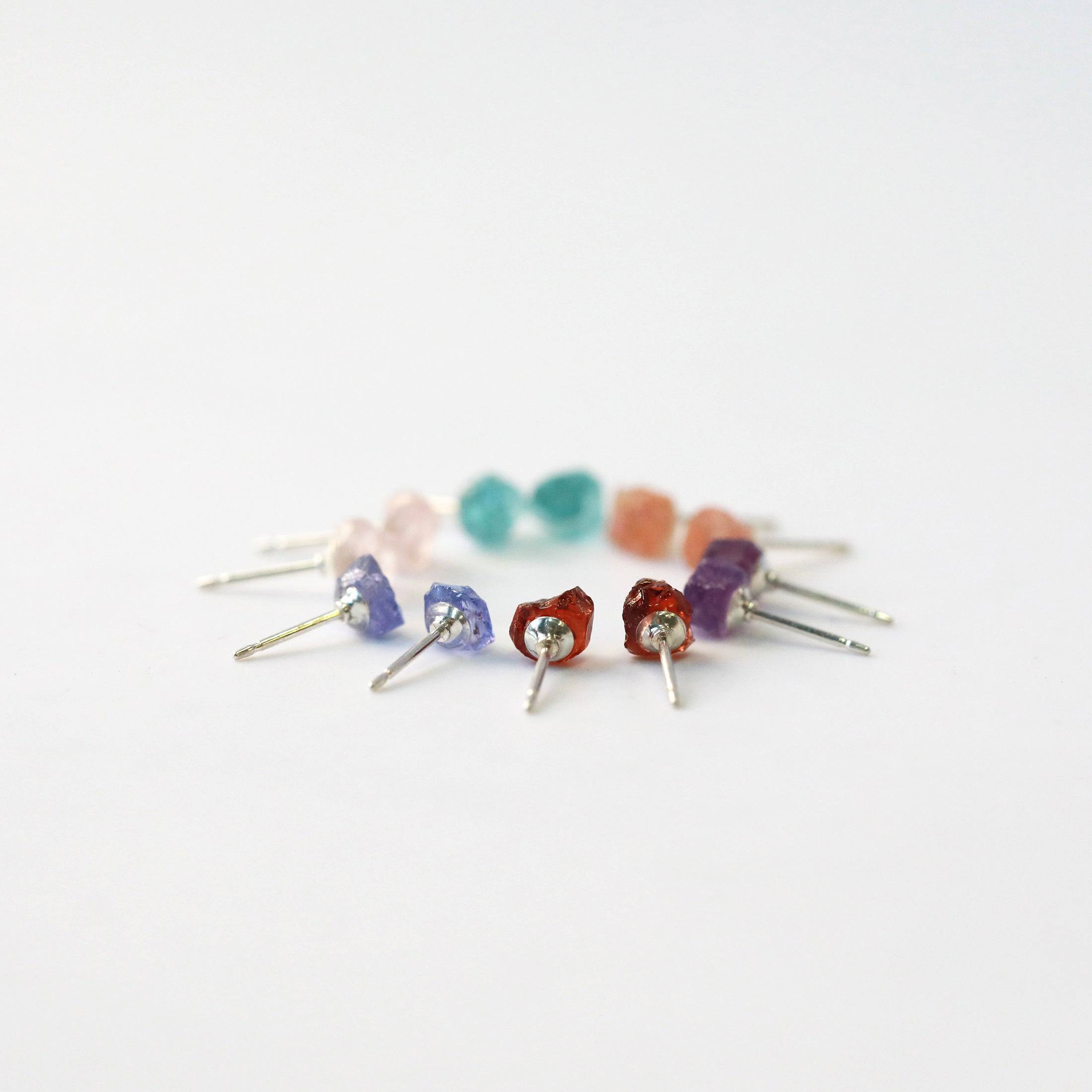 The Mermaid Scale Earring - Raw Tanzanite - The Gilded Witch