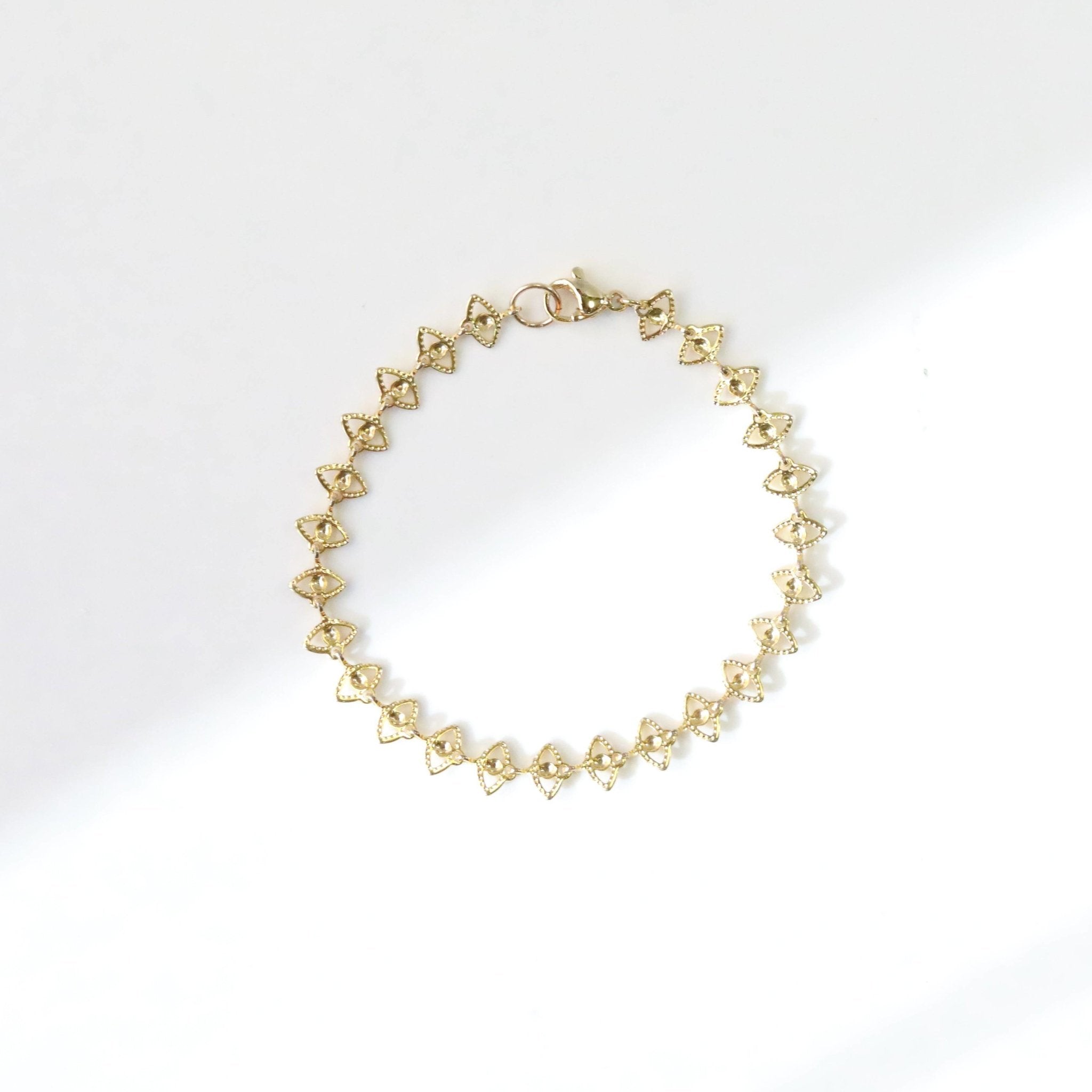 Golden Evil Eye Chain Bracelet - The Gilded Witch
