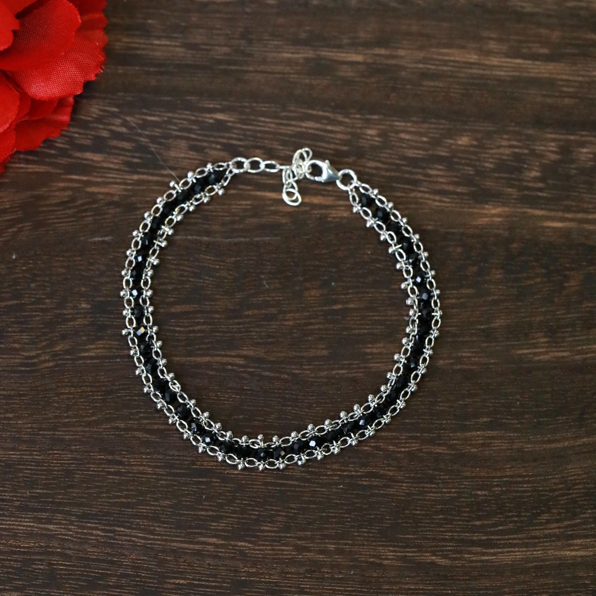 Halliwell Bracelet - Silver/Black - The Gilded Witch