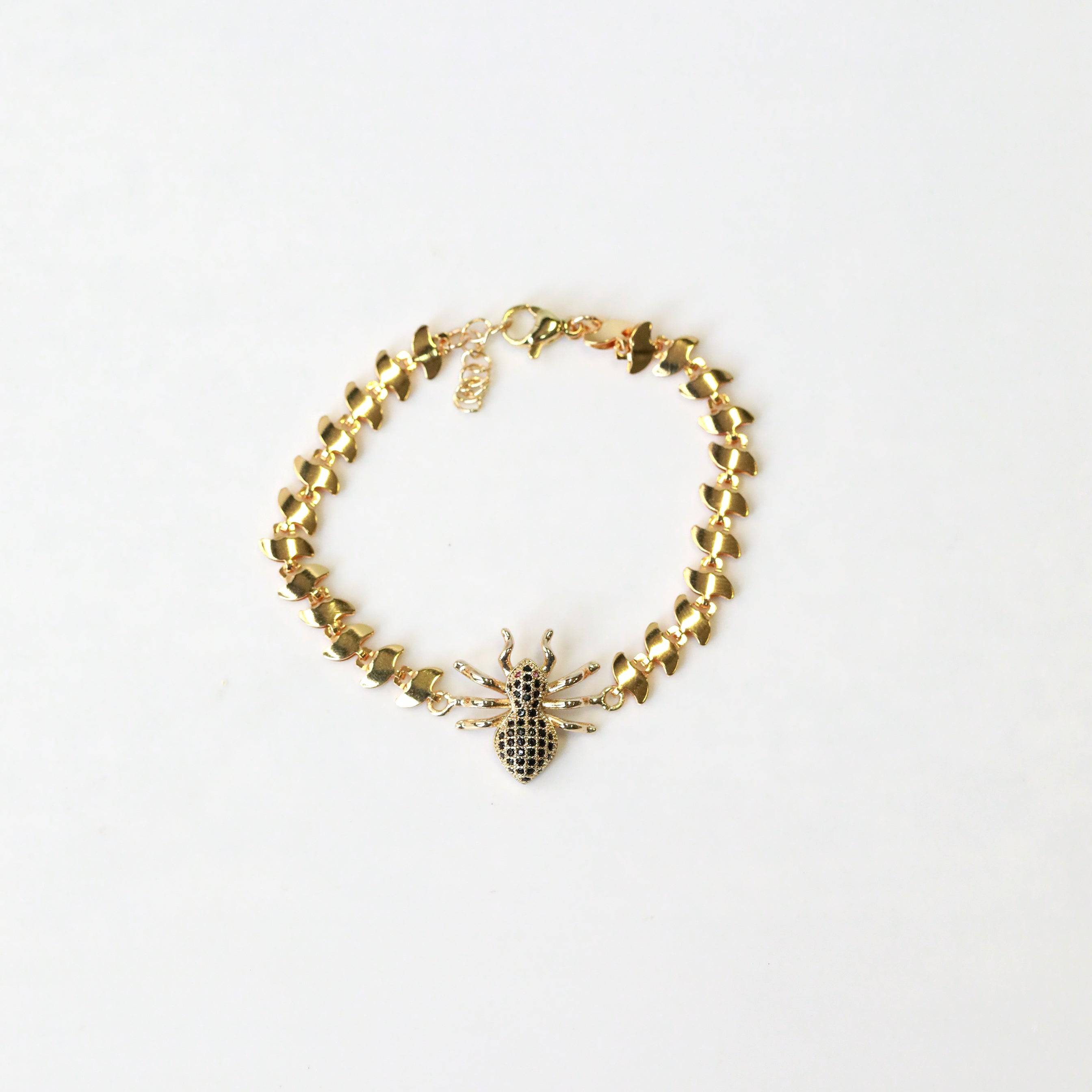 Sparkling Spider Bracelet - The Gilded Witch
