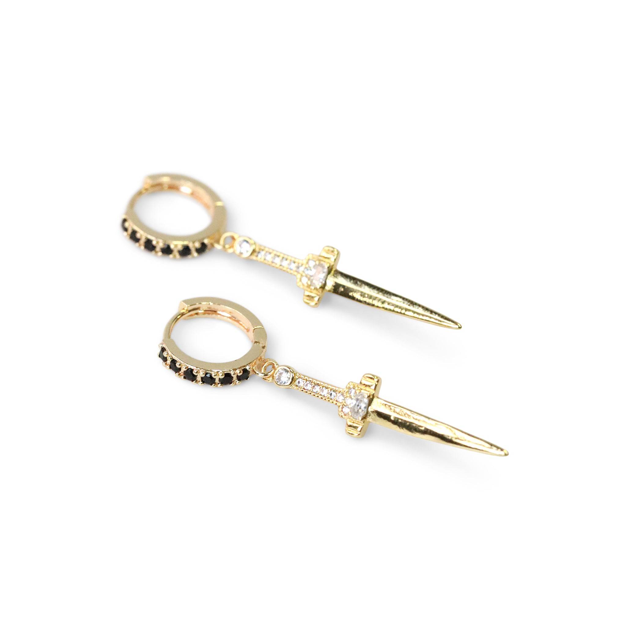 Athame Dagger Huggie Earrings - The Gilded Witch