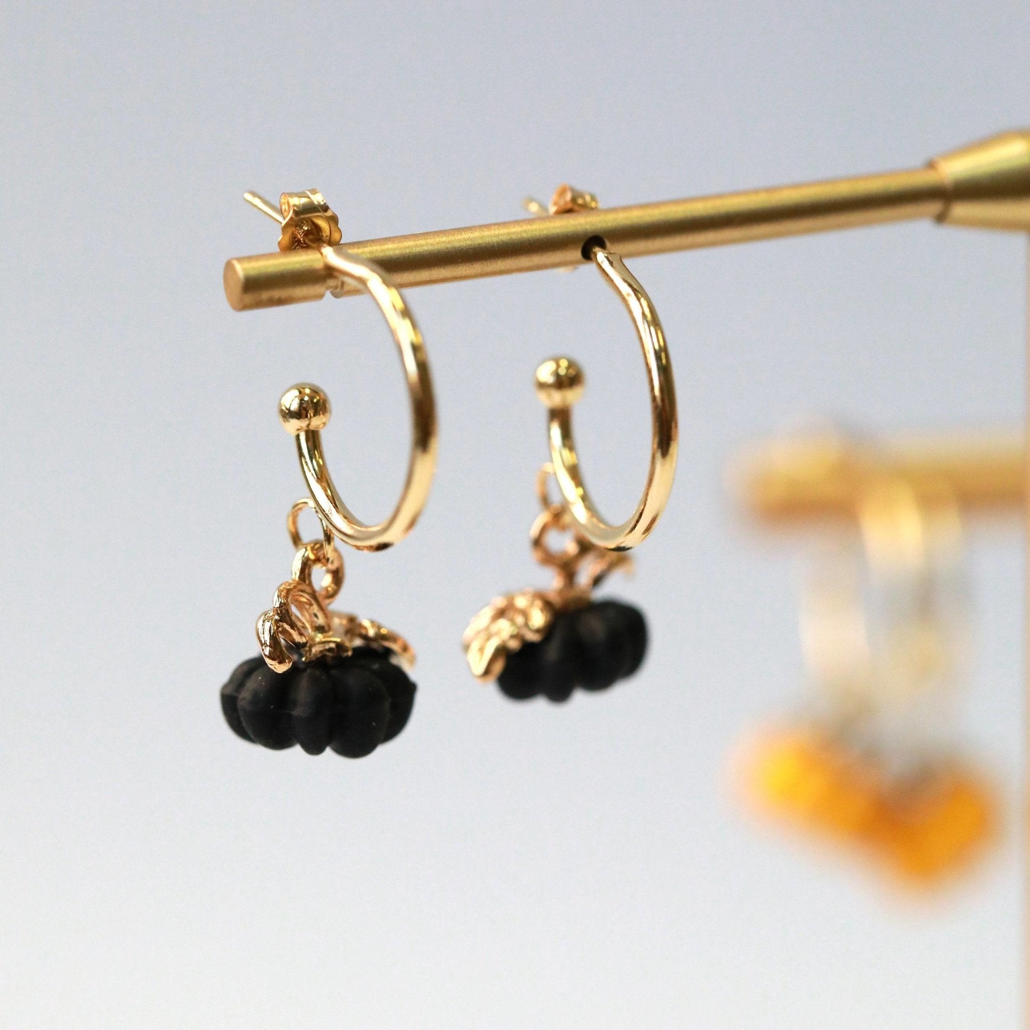 Dainty Pumpkin Earrings - The Gilded Witch