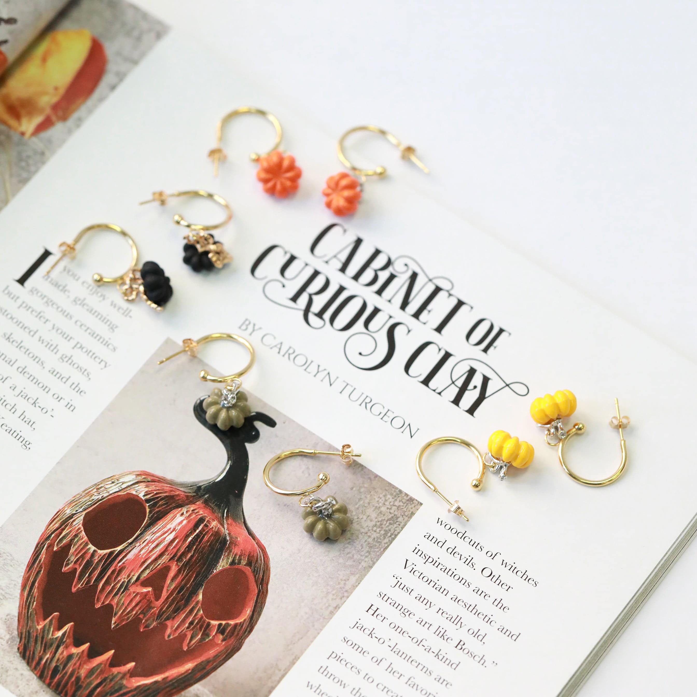 Dainty Pumpkin Earrings - The Gilded Witch