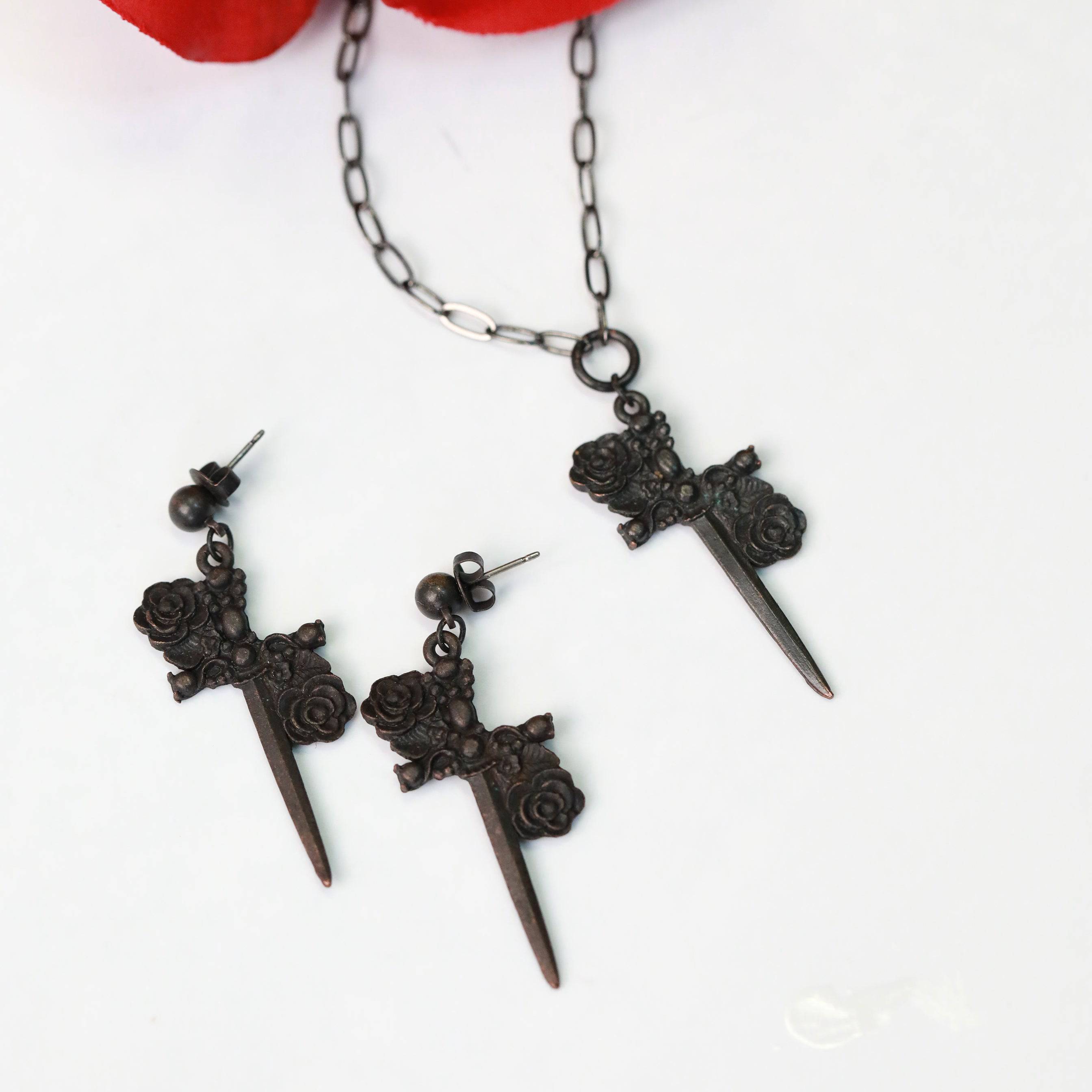 The Sharpened Rose Earrings - The Gilded Witch