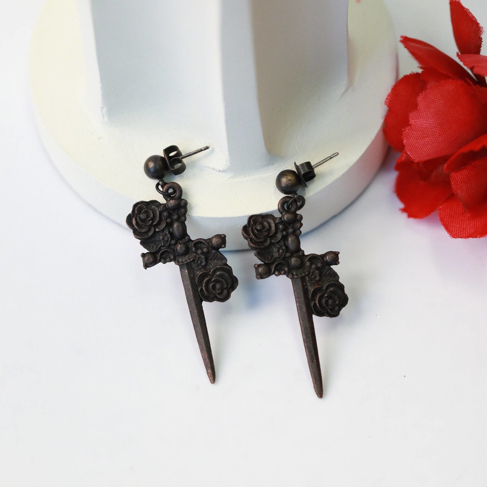 The Sharpened Rose Earrings - The Gilded Witch