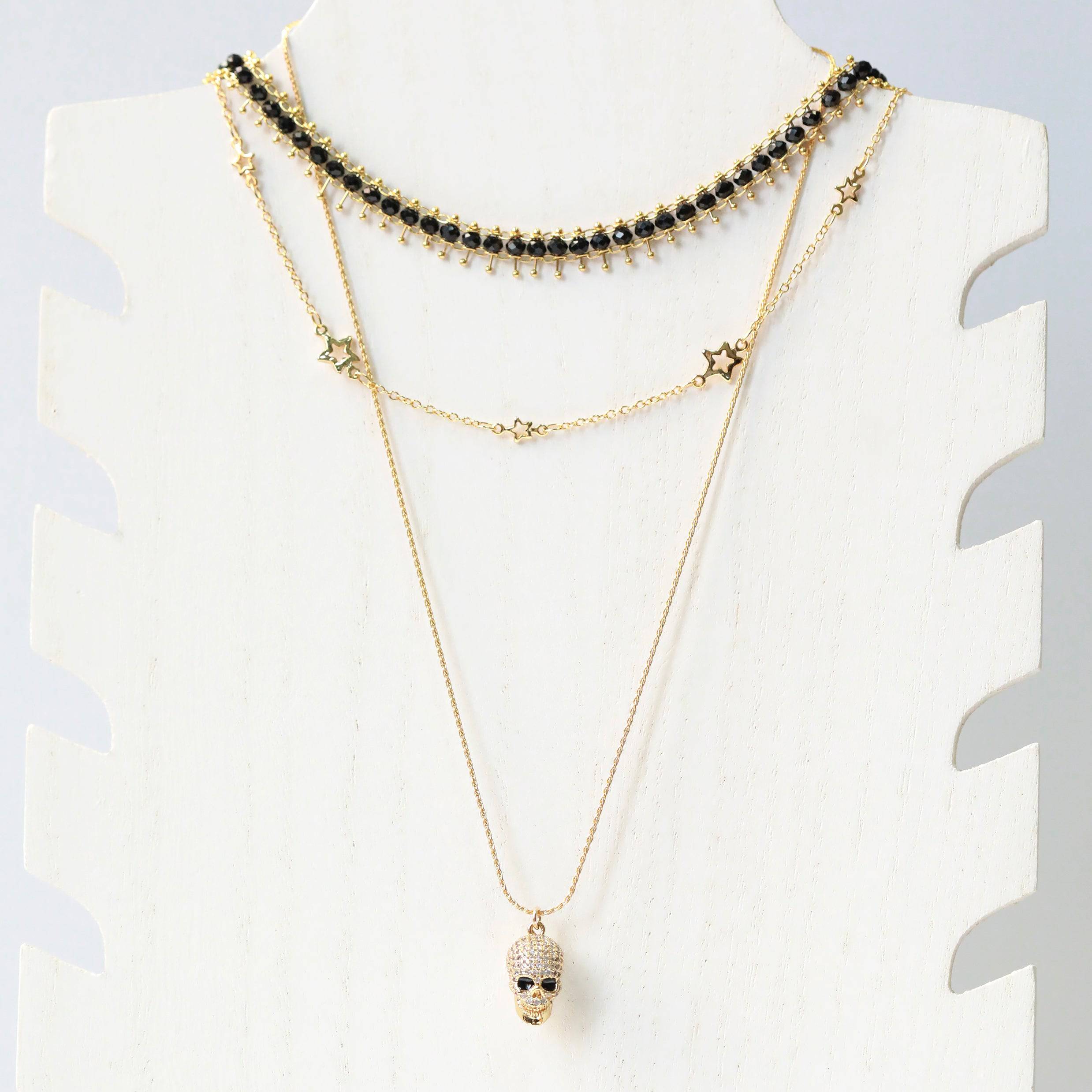 The Halliwell Chain Choker - Black/Gold & Clear/Gold - The Gilded Witch