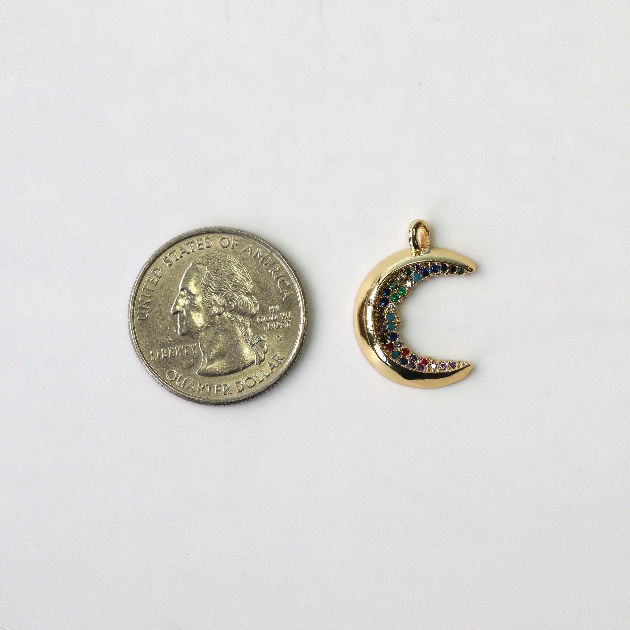 Crystal Crescent Moon Necklace - The Gilded Witch