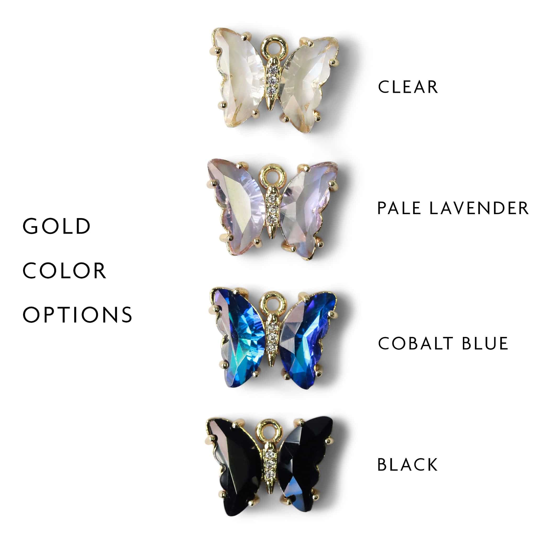 Crystal Butterfly Necklace - Gold - The Gilded Witch