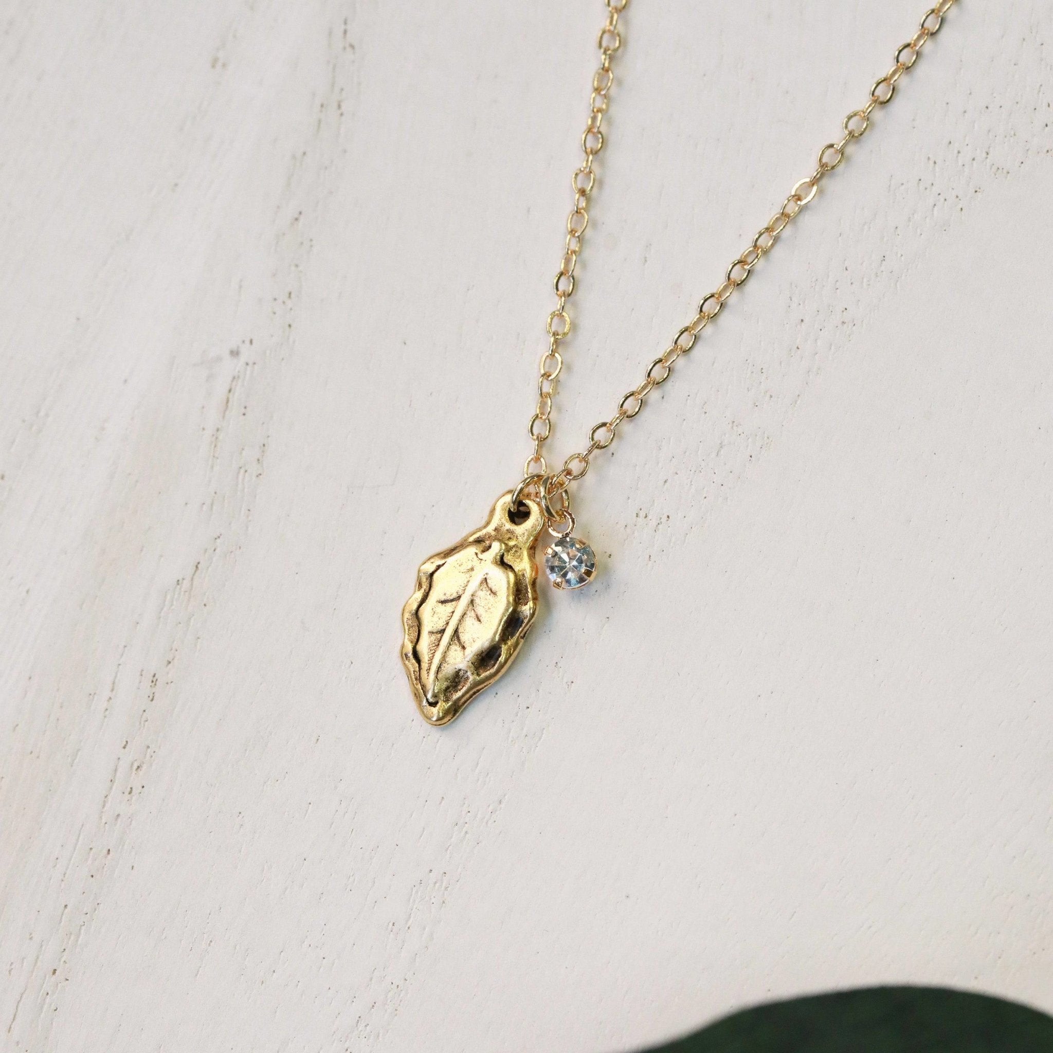 Forest Leaf Charm Necklace - The Gilded Witch