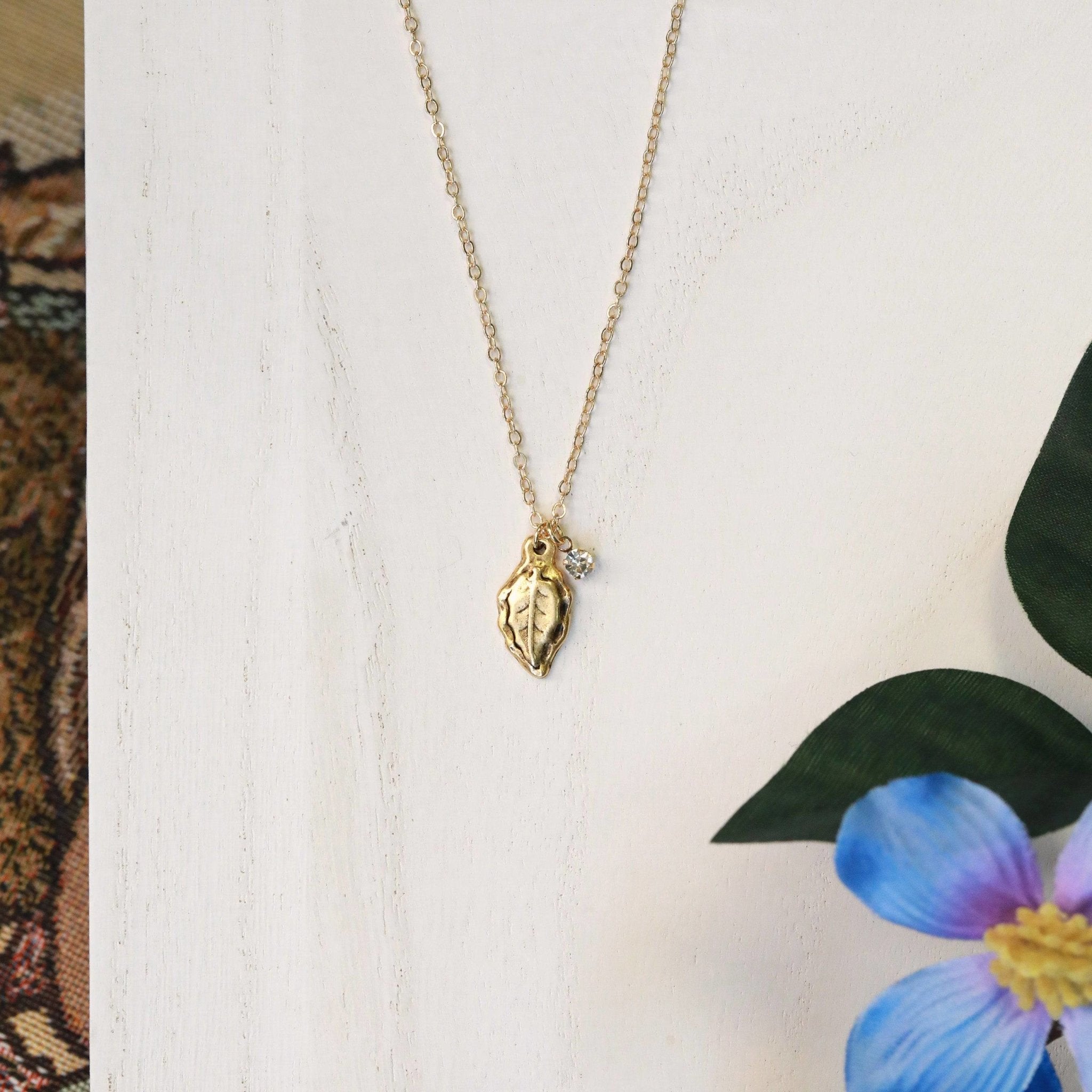 Forest Leaf Charm Necklace - The Gilded Witch