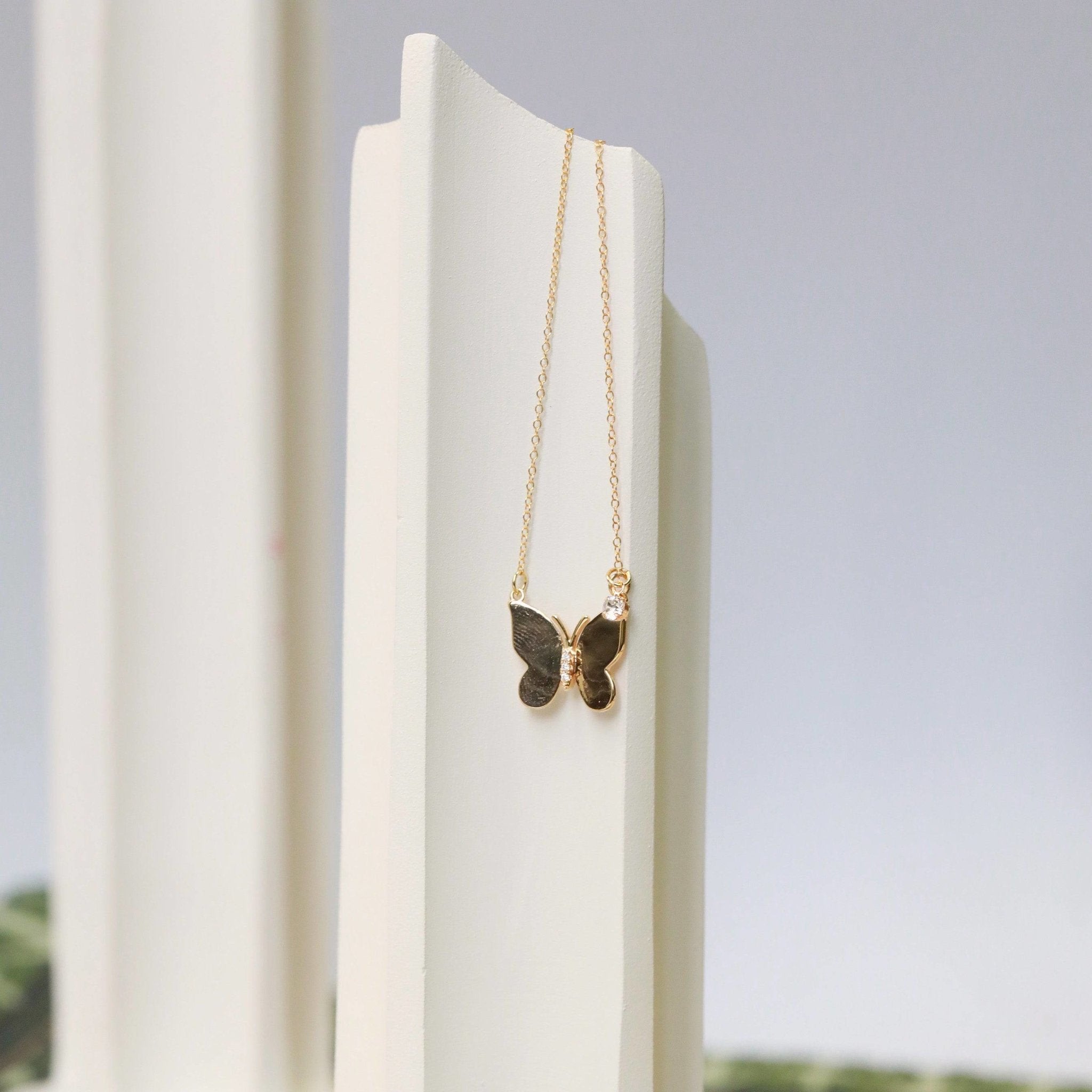 Golden Butterfly Necklace - The Gilded Witch