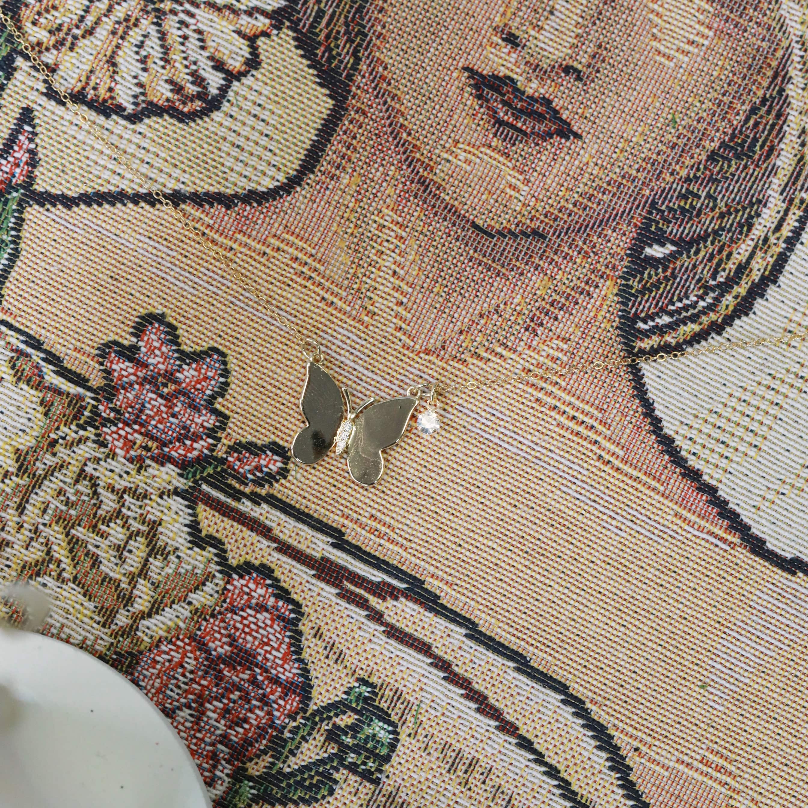 Golden Butterfly Necklace - The Gilded Witch