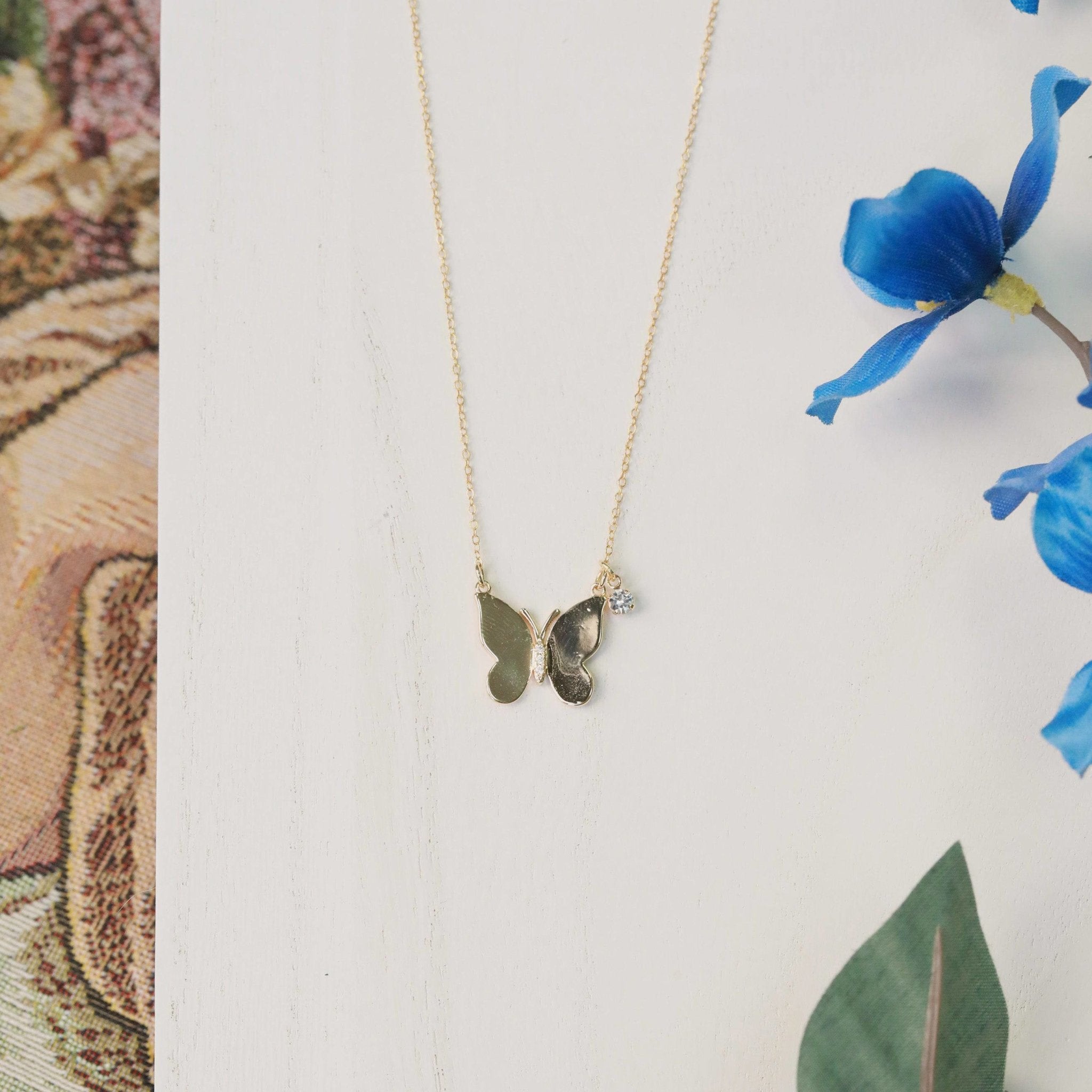 Golden Butterfly Necklace - The Gilded Witch