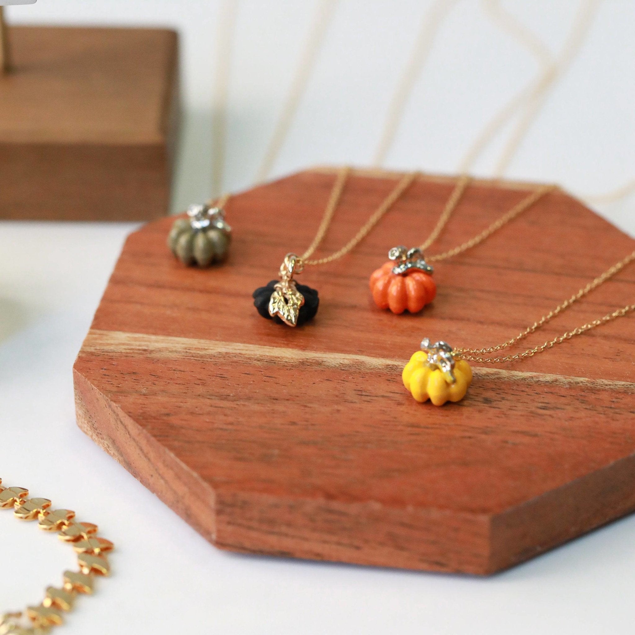 Dainty Pumpkin Necklace - The Gilded Witch