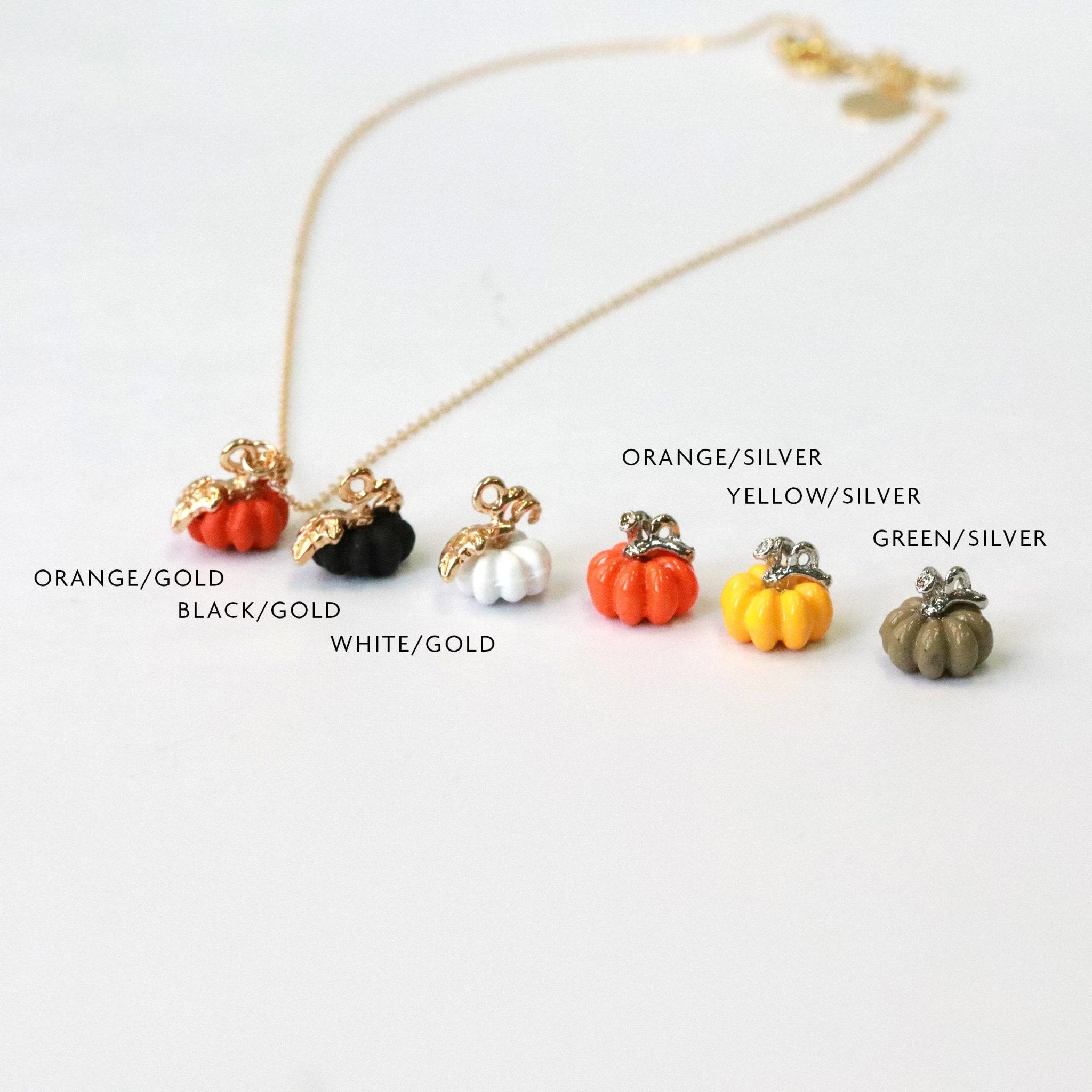 Dainty Pumpkin Necklace - The Gilded Witch