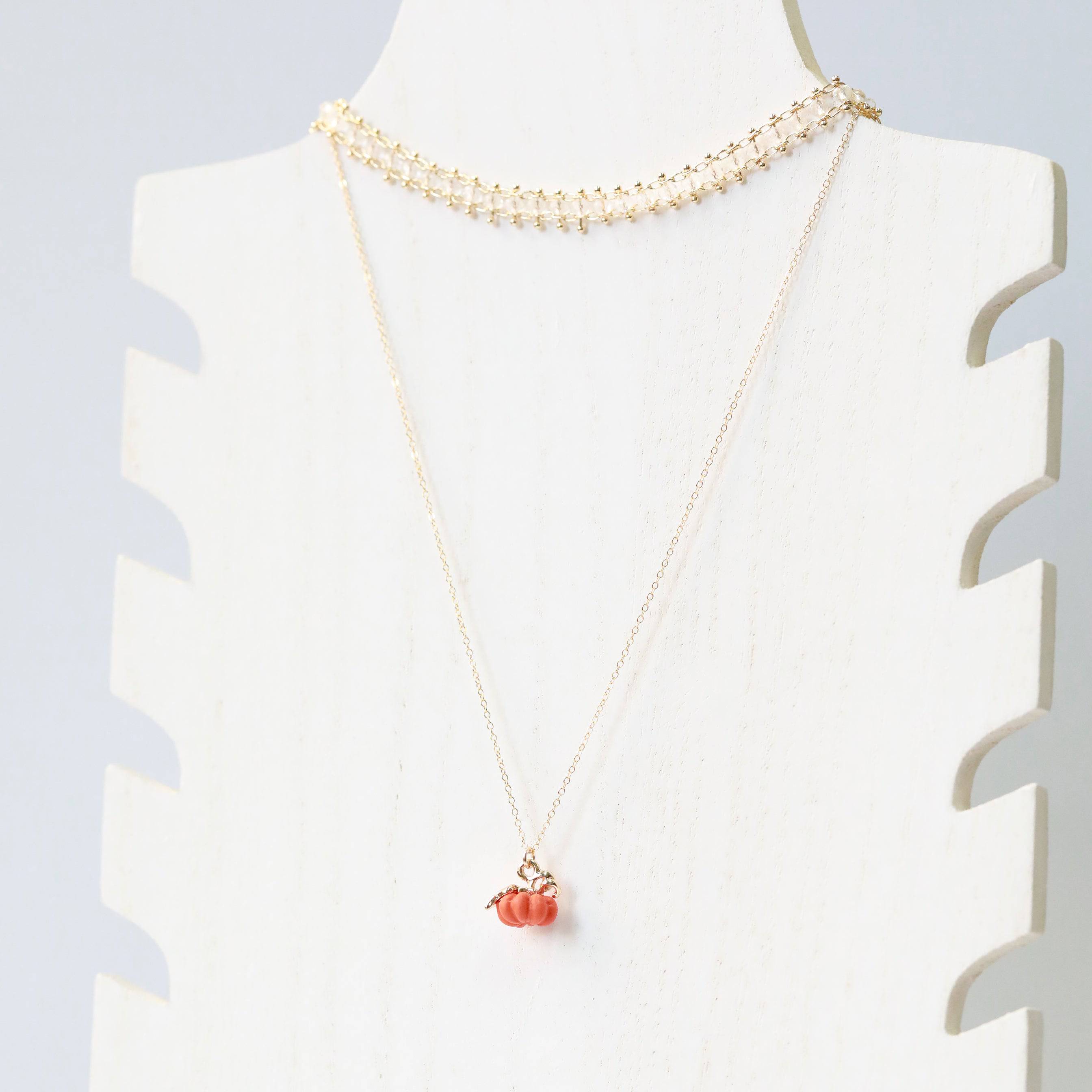 Dainty Pumpkin Necklace - The Gilded Witch