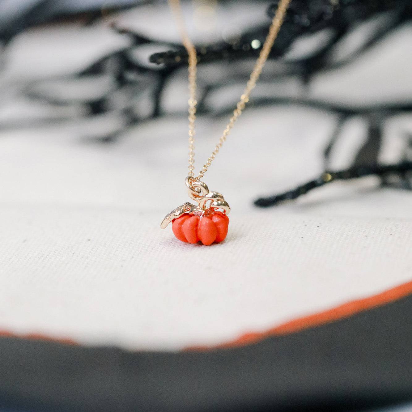 Dainty Pumpkin Necklace - The Gilded Witch