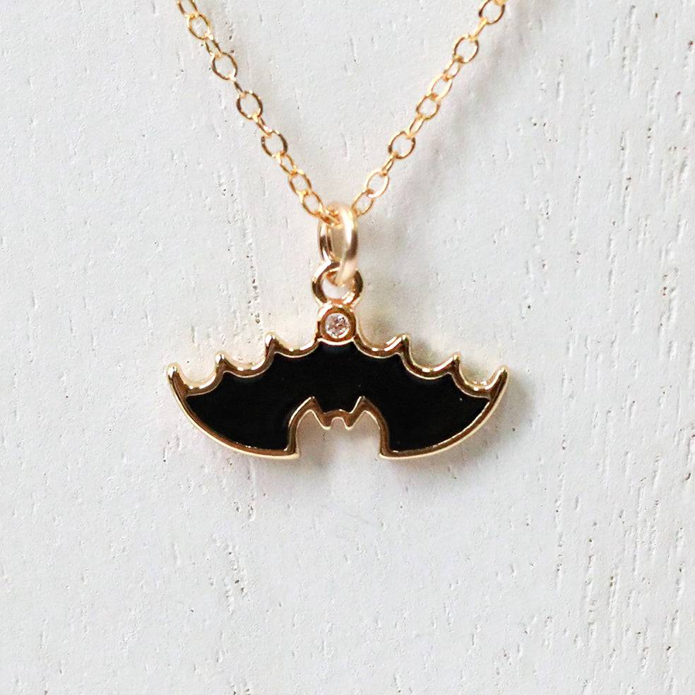 Dainty Bat Necklace - The Gilded Witch