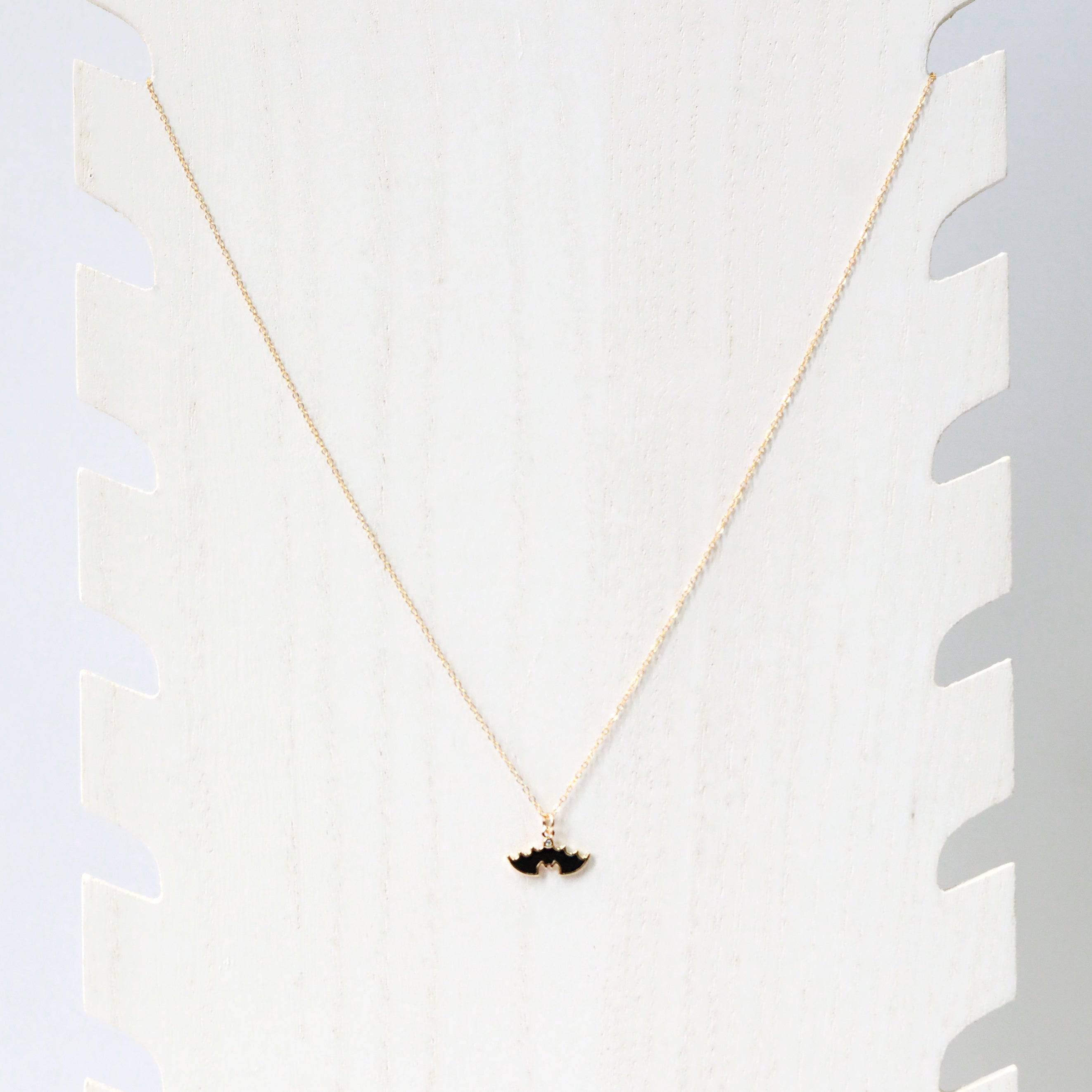 Dainty Bat Necklace - The Gilded Witch